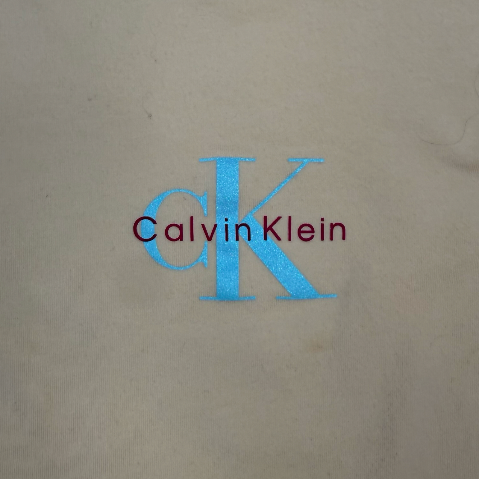 (W) Vintage Calvin Klein Jeans Baby Tee Yellow