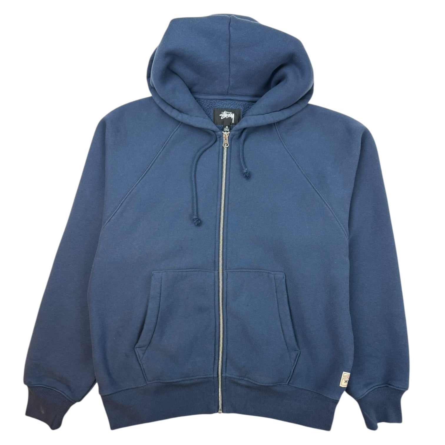 Stussy Raglan Zip-Up Hoodie Navy