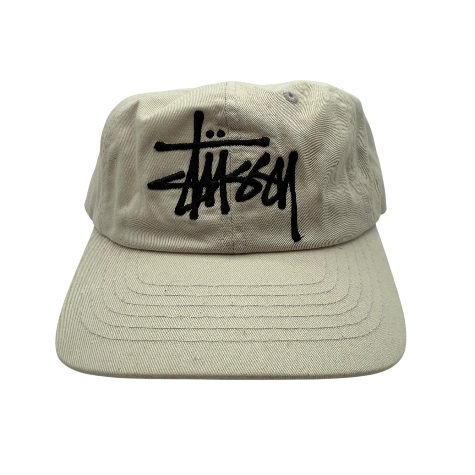 Stussy Script Logo Hat White