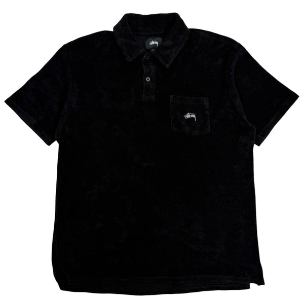 Stussy Terry Cloth Polo Black