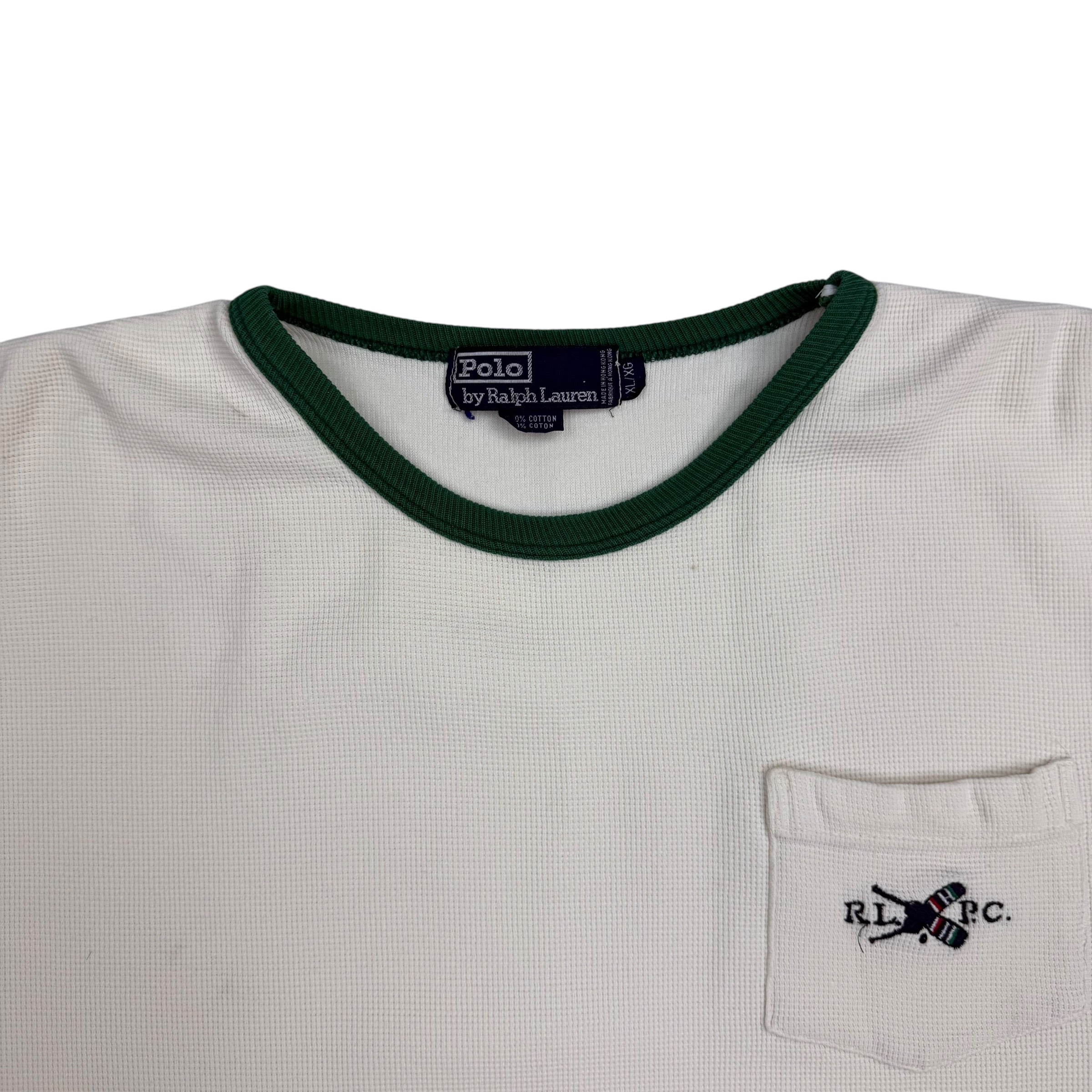 Vintage Polo Ralph Lauren Waffle Knit Tee White