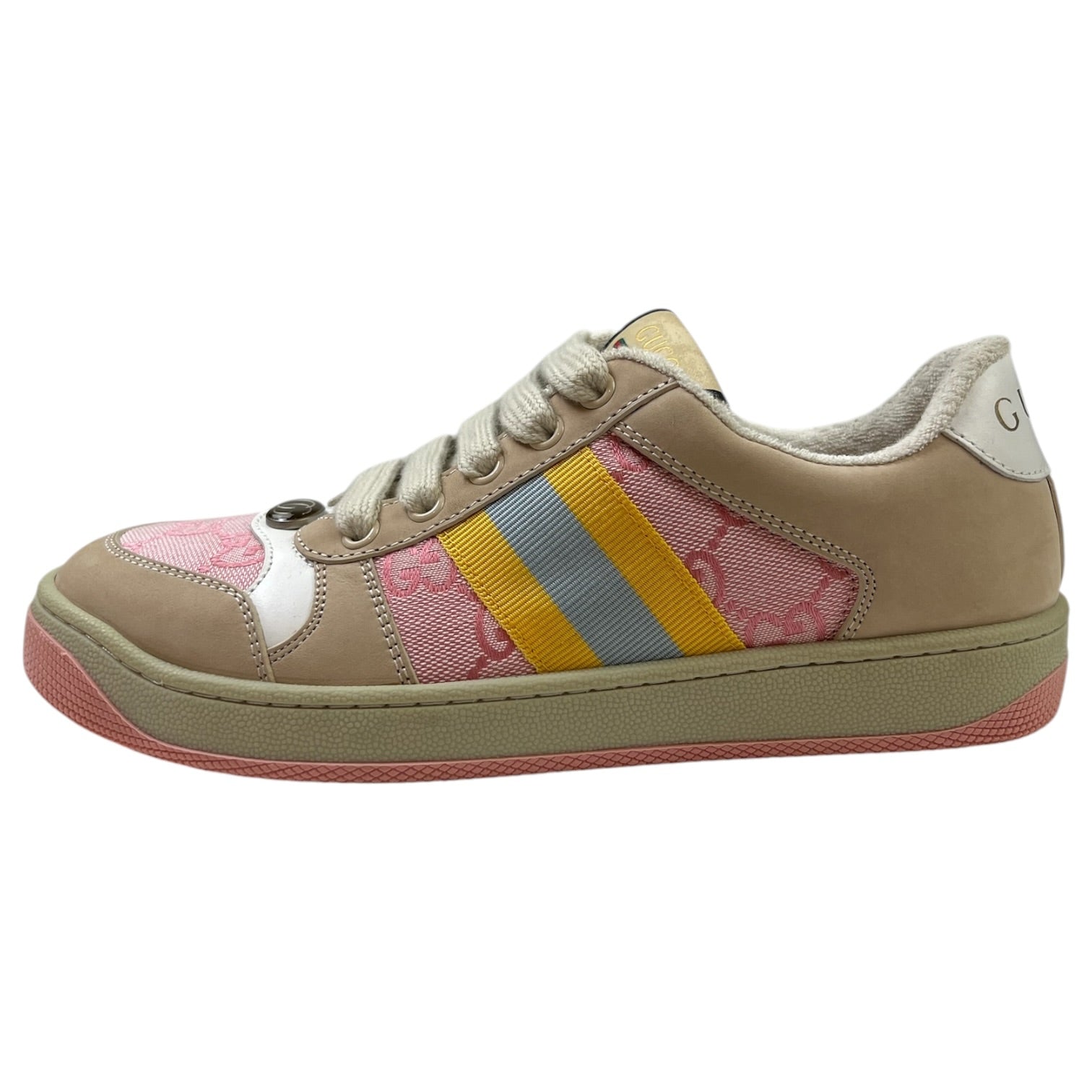 (W) Gucci Screener Sneakers Beige