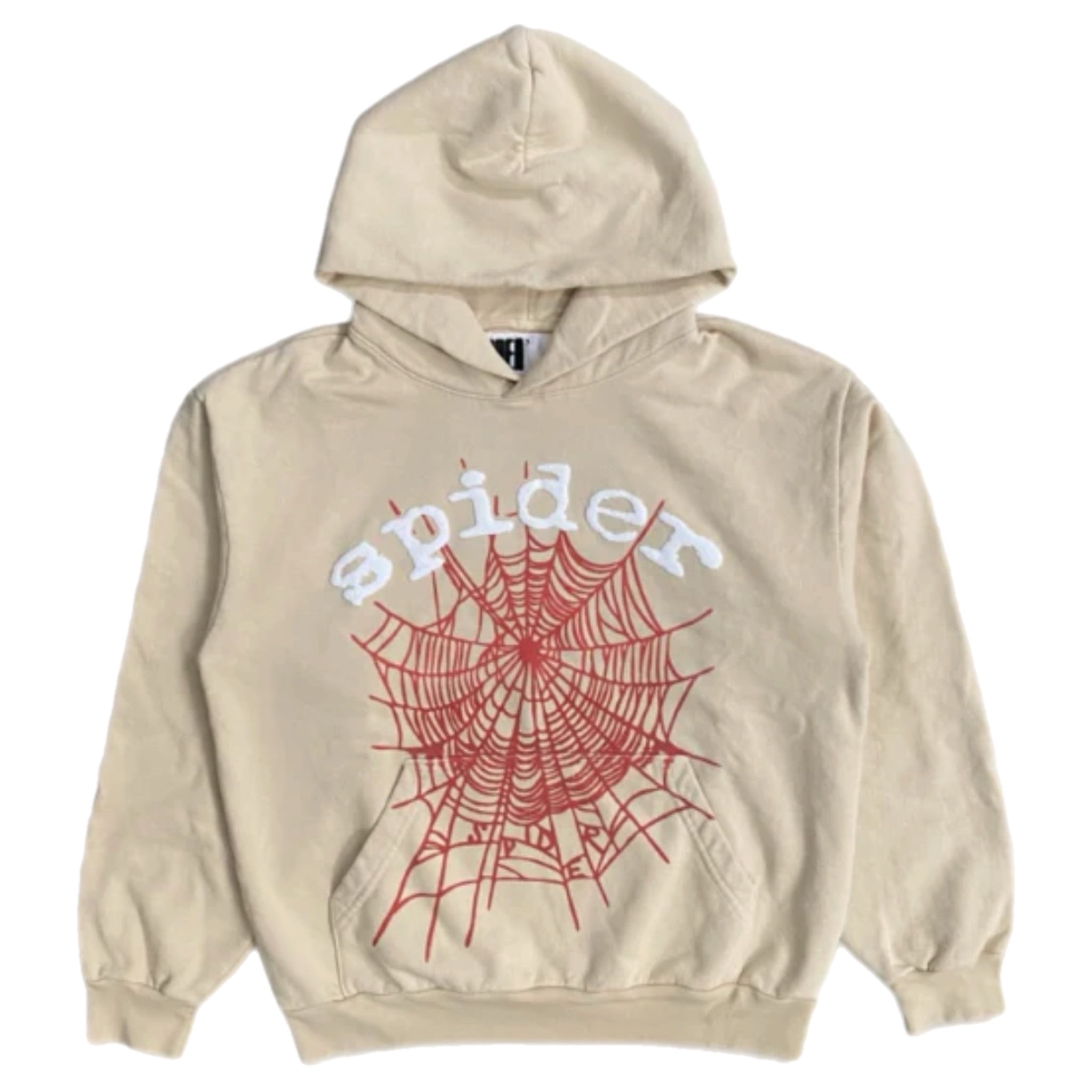 Sp5der Web Hoodie Beige/Red