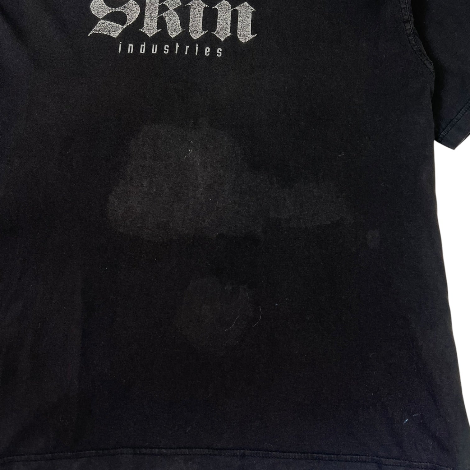 Y2K Vintage Skin Industries Stylized Silver Logo T-Shirt