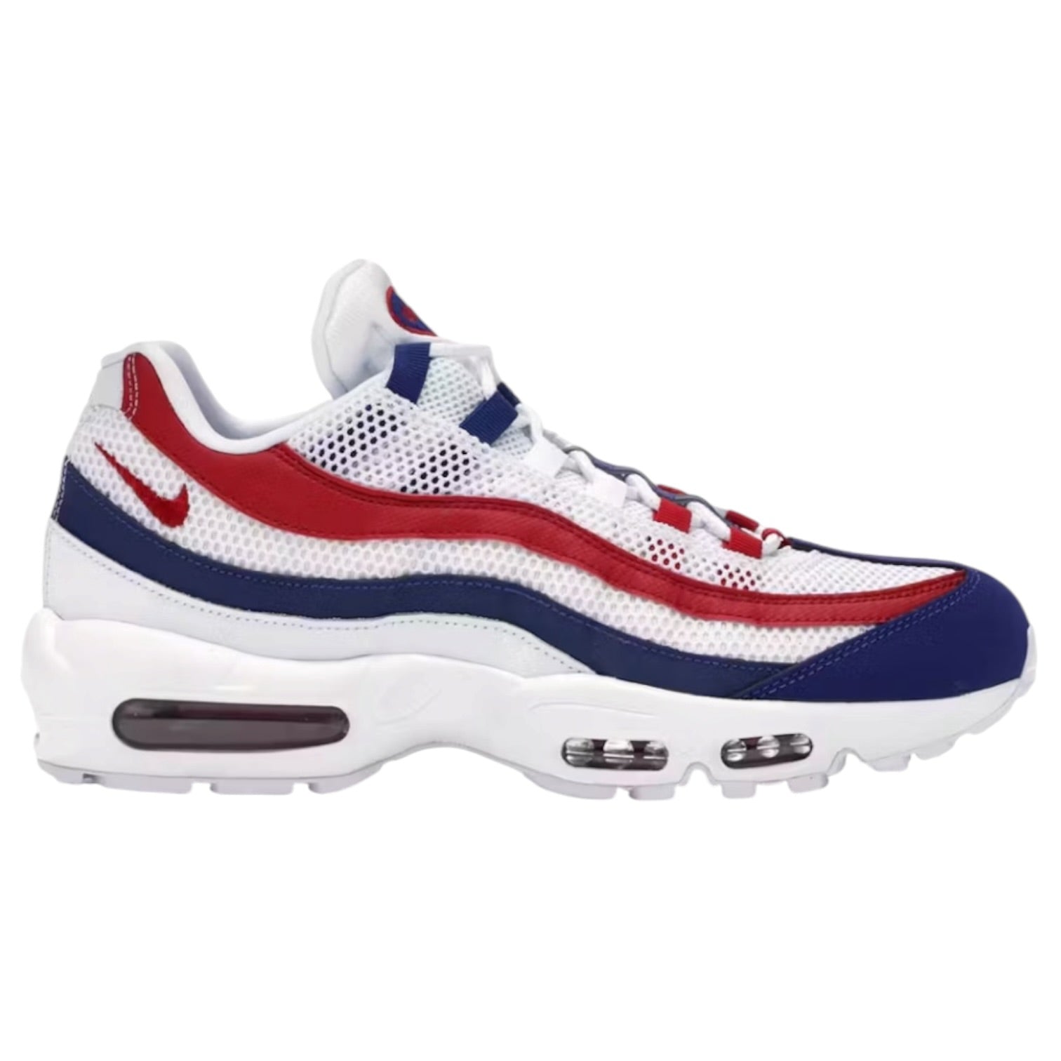 Nike Air Max 95 White Deep Royal Blue Gym Red (Used)