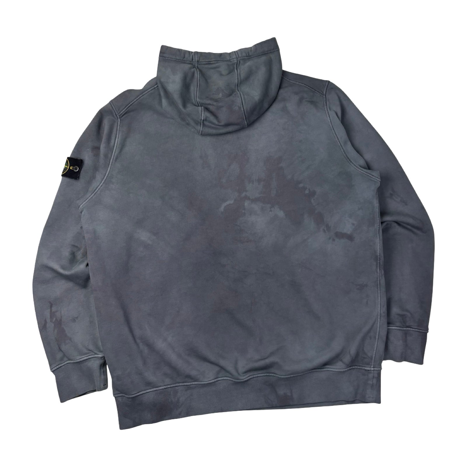 Stone Island Garment-Dyed Fleece Hoodie Washed Grey