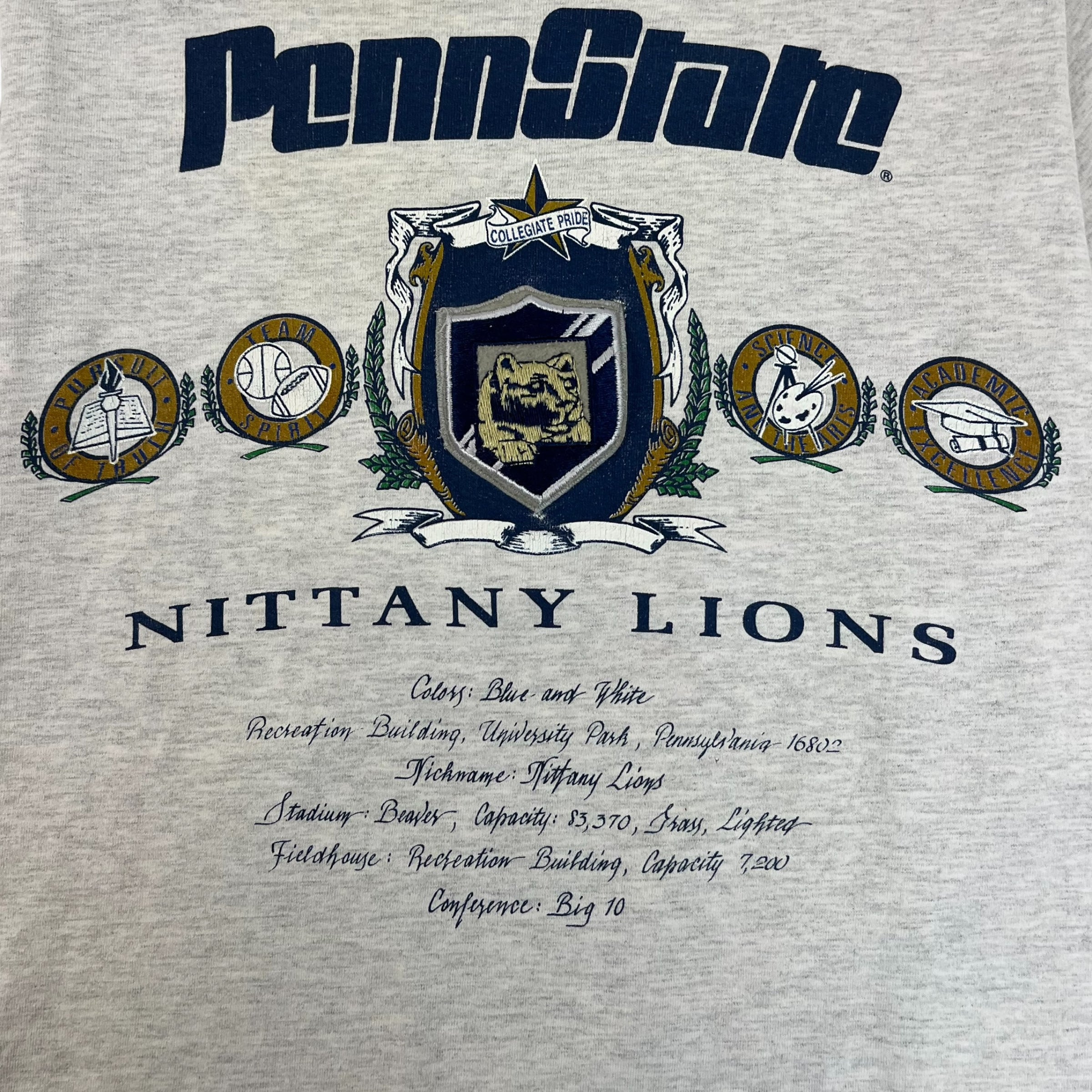 Vintage Penn State Nittany Lions Tee Grey