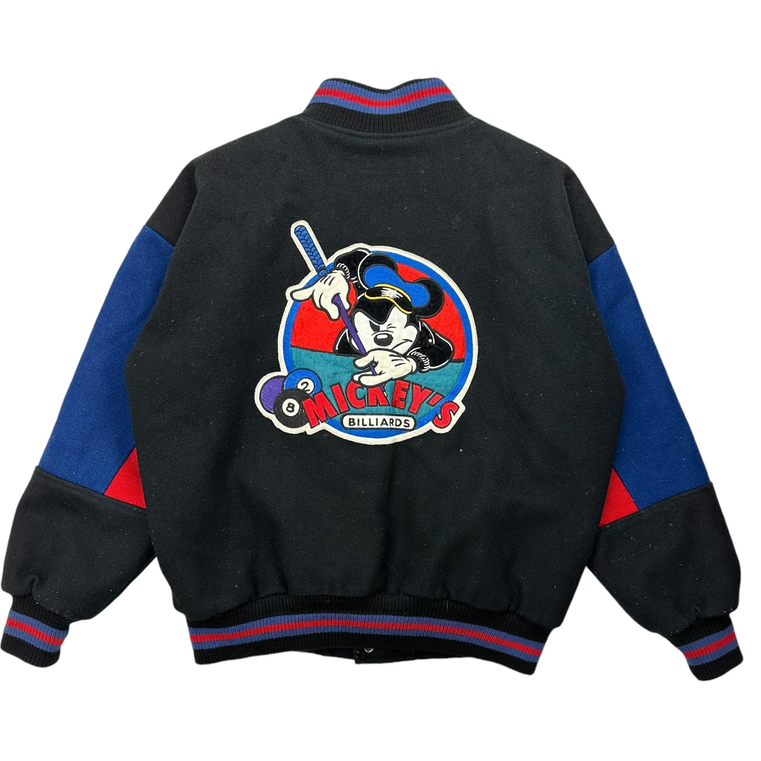 Vintage Disney Mickey Mouse ‘Mickey’s Billiards’ 8 Ball Varsity Jacket