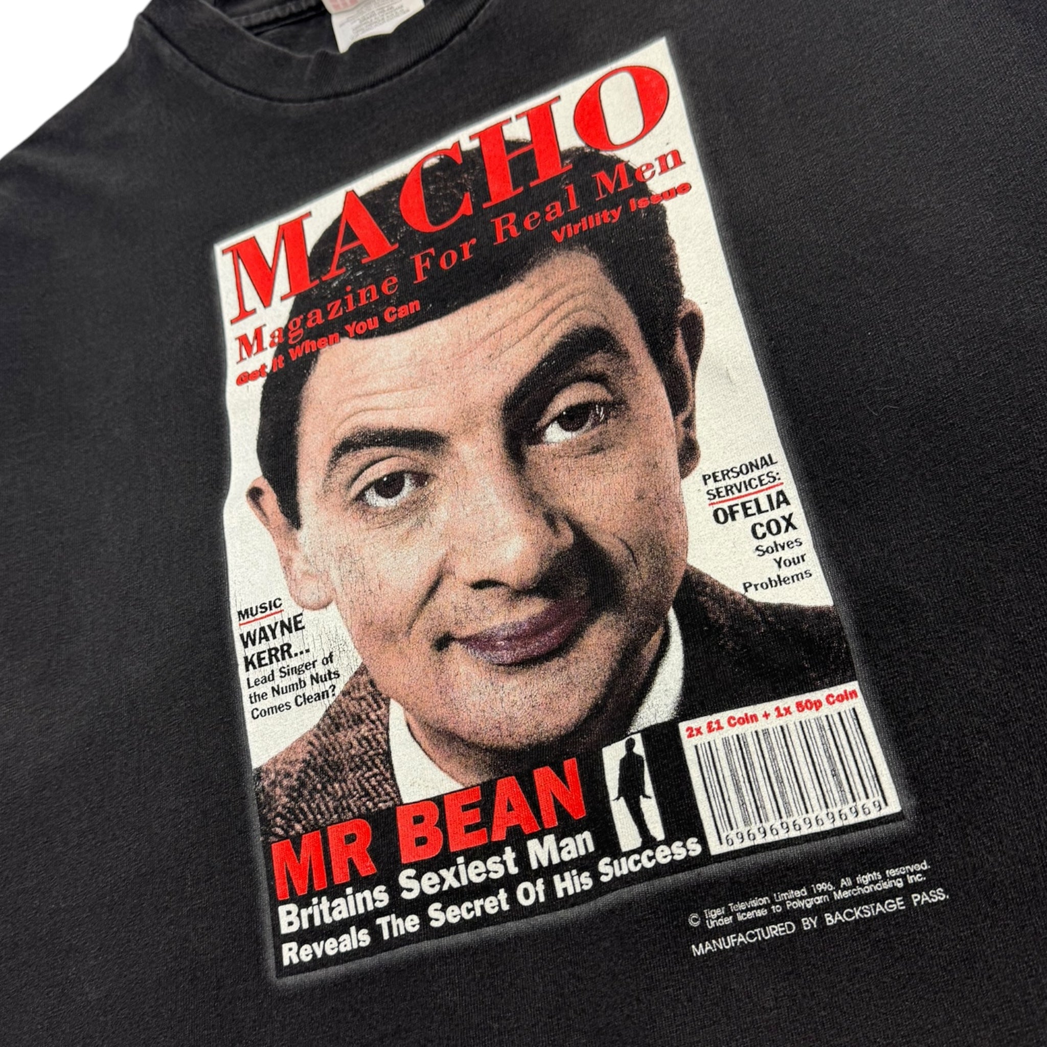 1996 Mr. Bean Macho Magazine Cover Photo T-Shirt