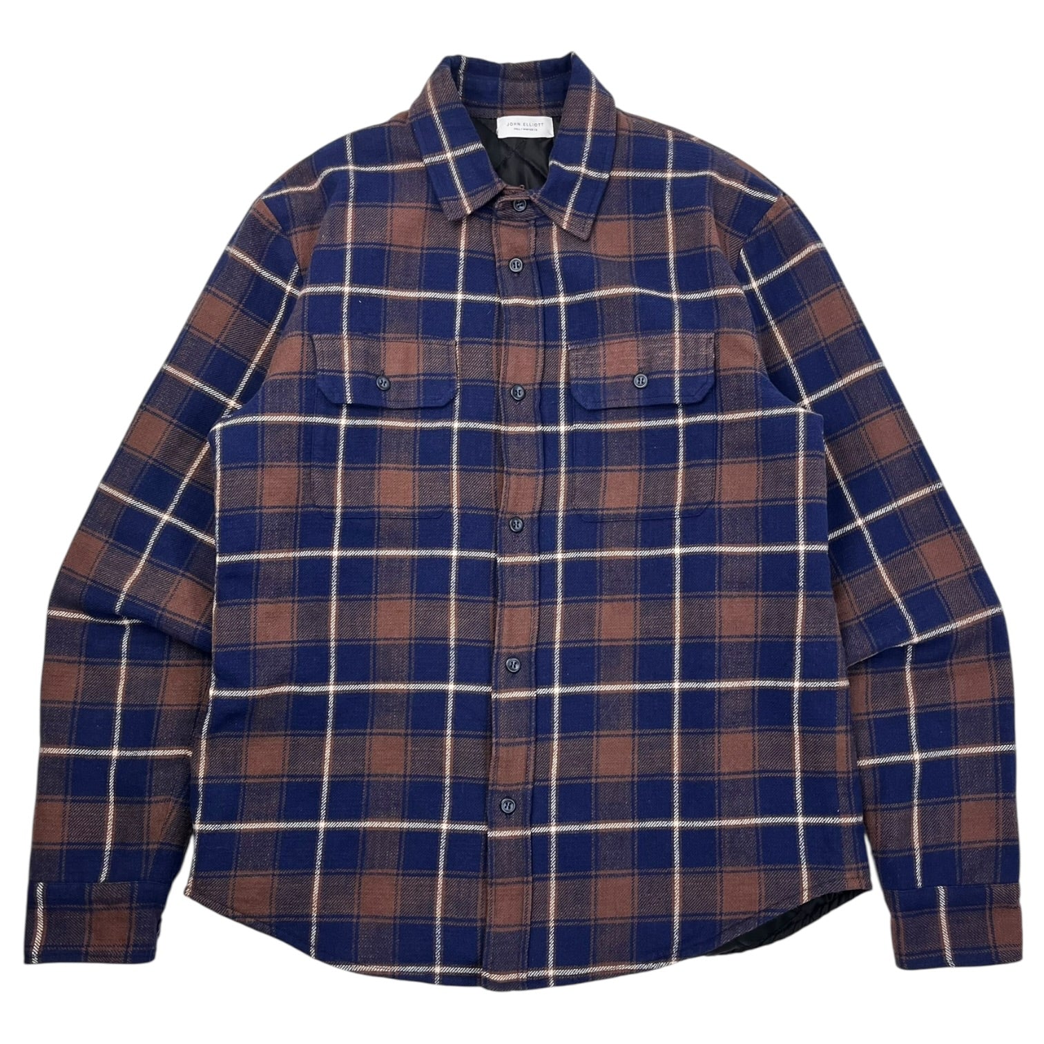 John Elliott Checked Cotton-Flannel Padded Overshirt