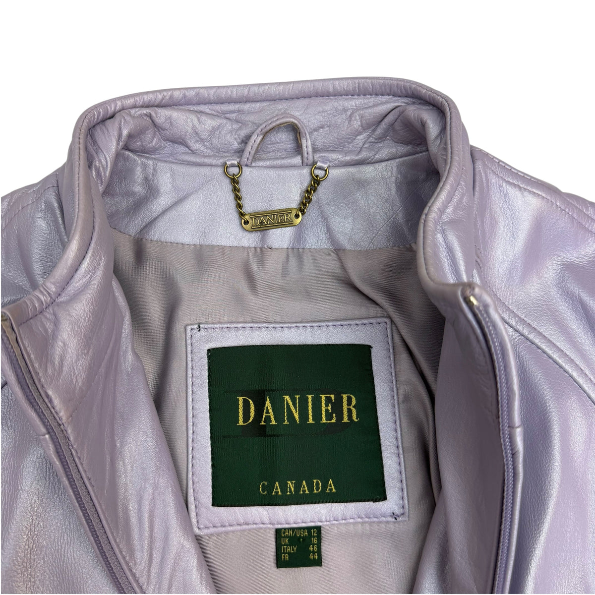 (W) Vintage Danier Leather Jacket Lavender