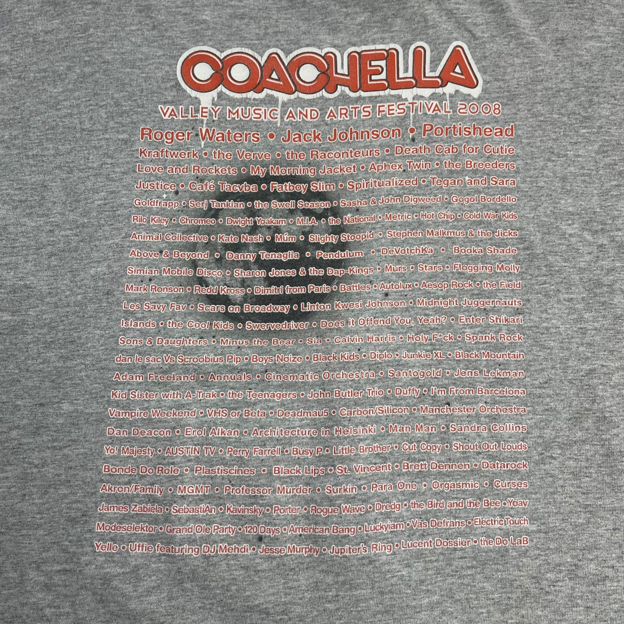 2008 Coachella Robot T-Shirt Grey