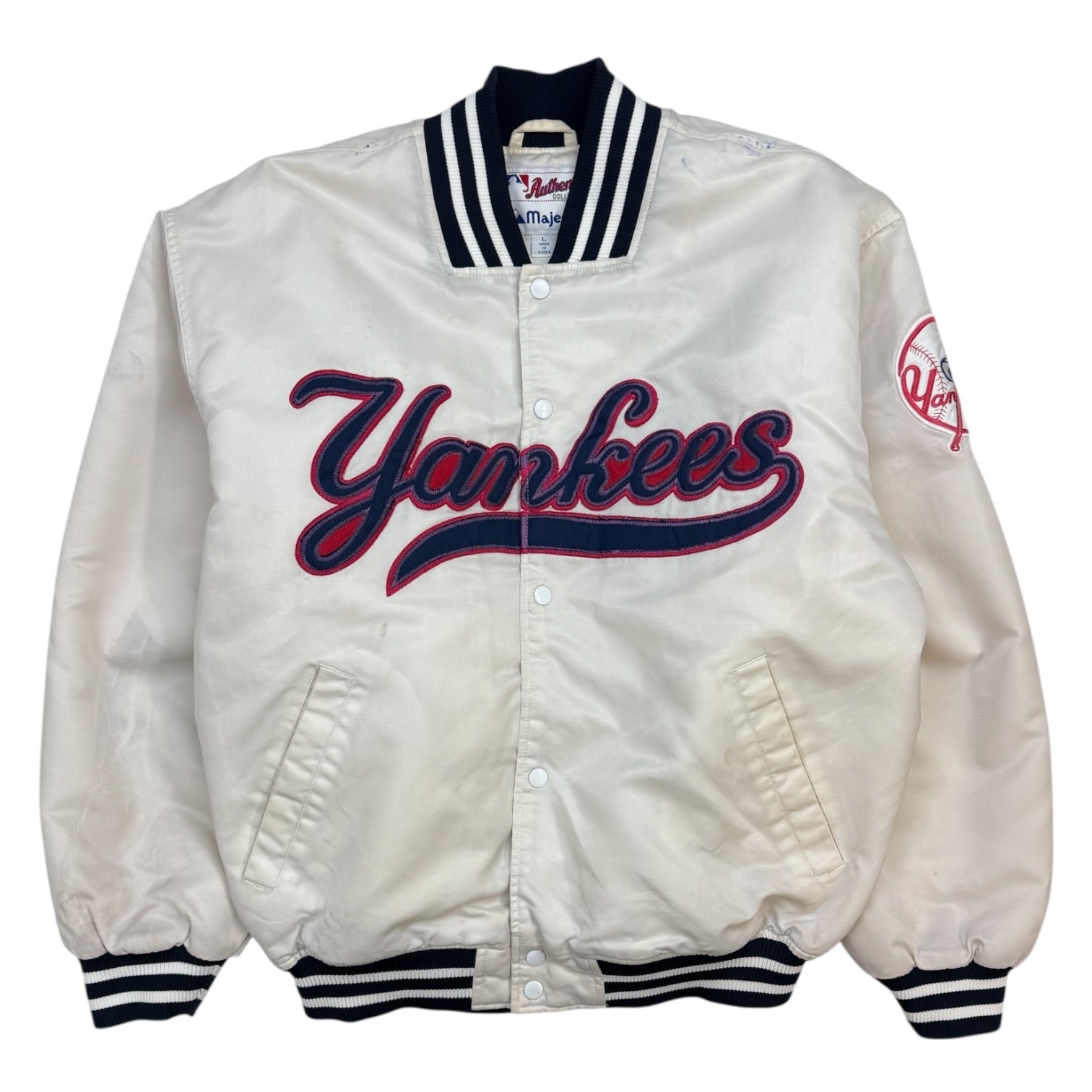 Vintage New York Yankees Majestic Satin Jacket White