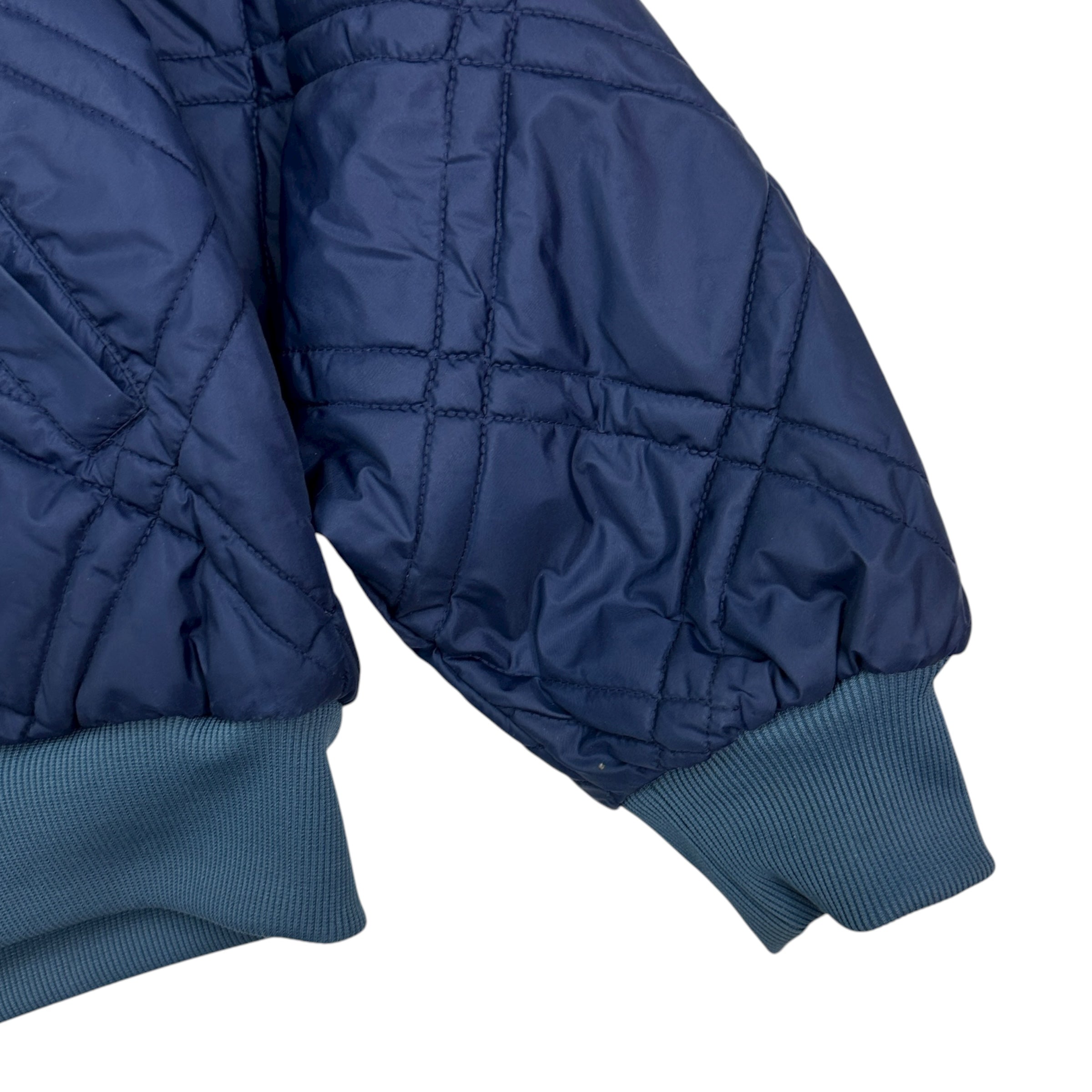 Vintage Nike Reversible Quilted Bomber Jacket Blue/Navy