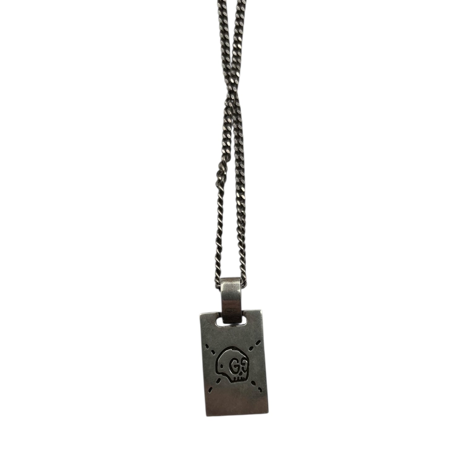 Gucci Skull Pendant Necklace Silver