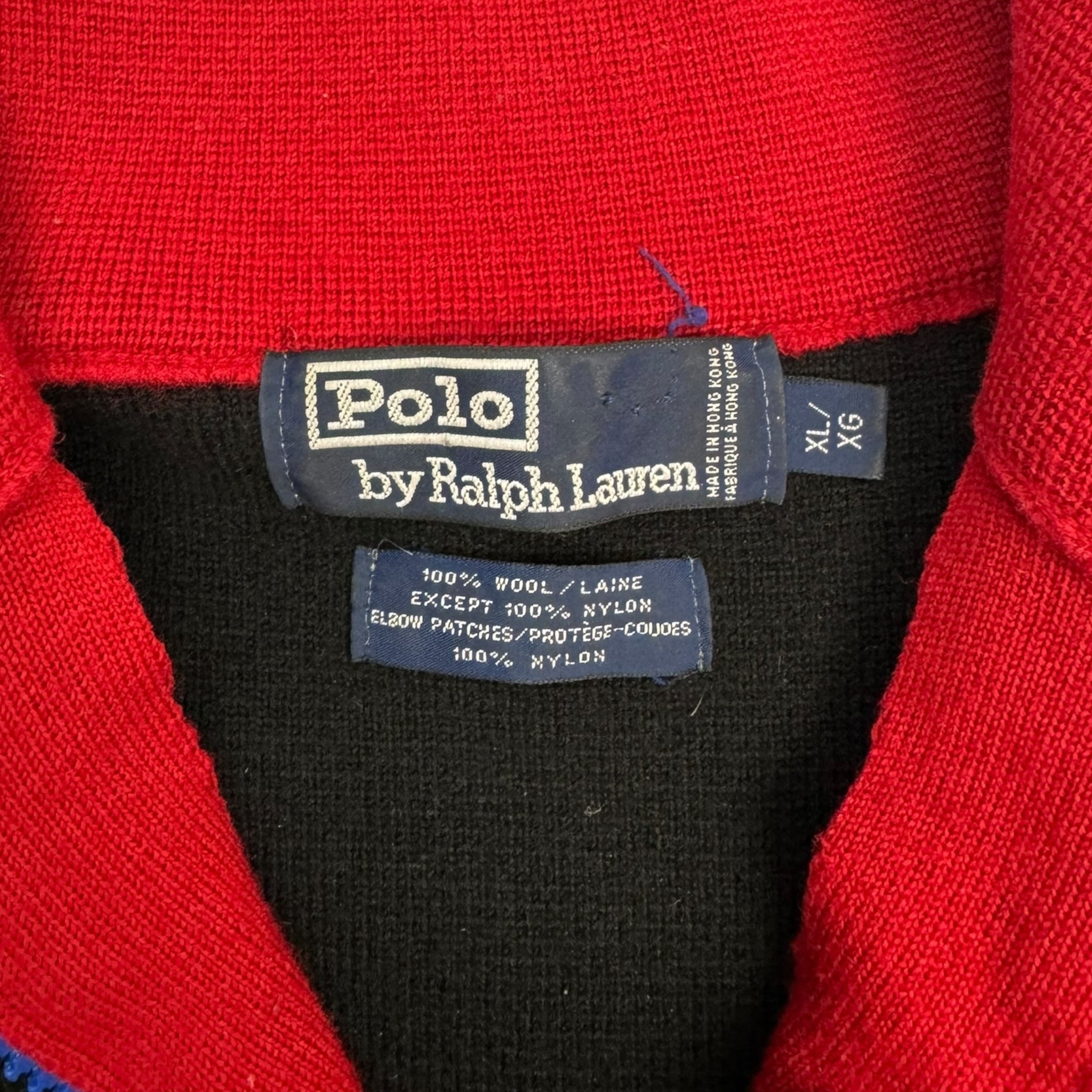 Vintage Polo Ralph Lauren 1992 Racing 1/4 Zip Wool Sweater