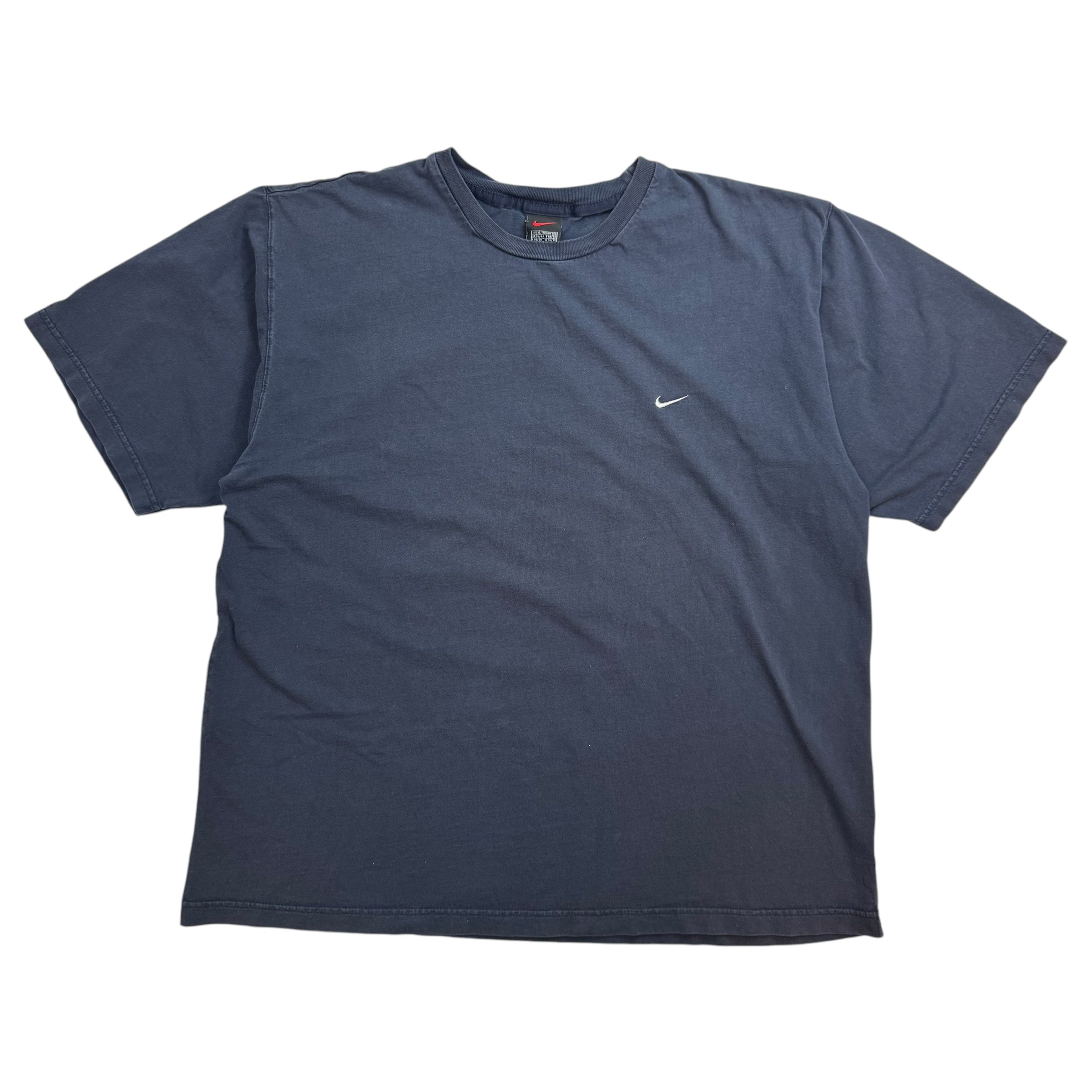 Vintage Nike Mini Swoosh Tee Navy Blue