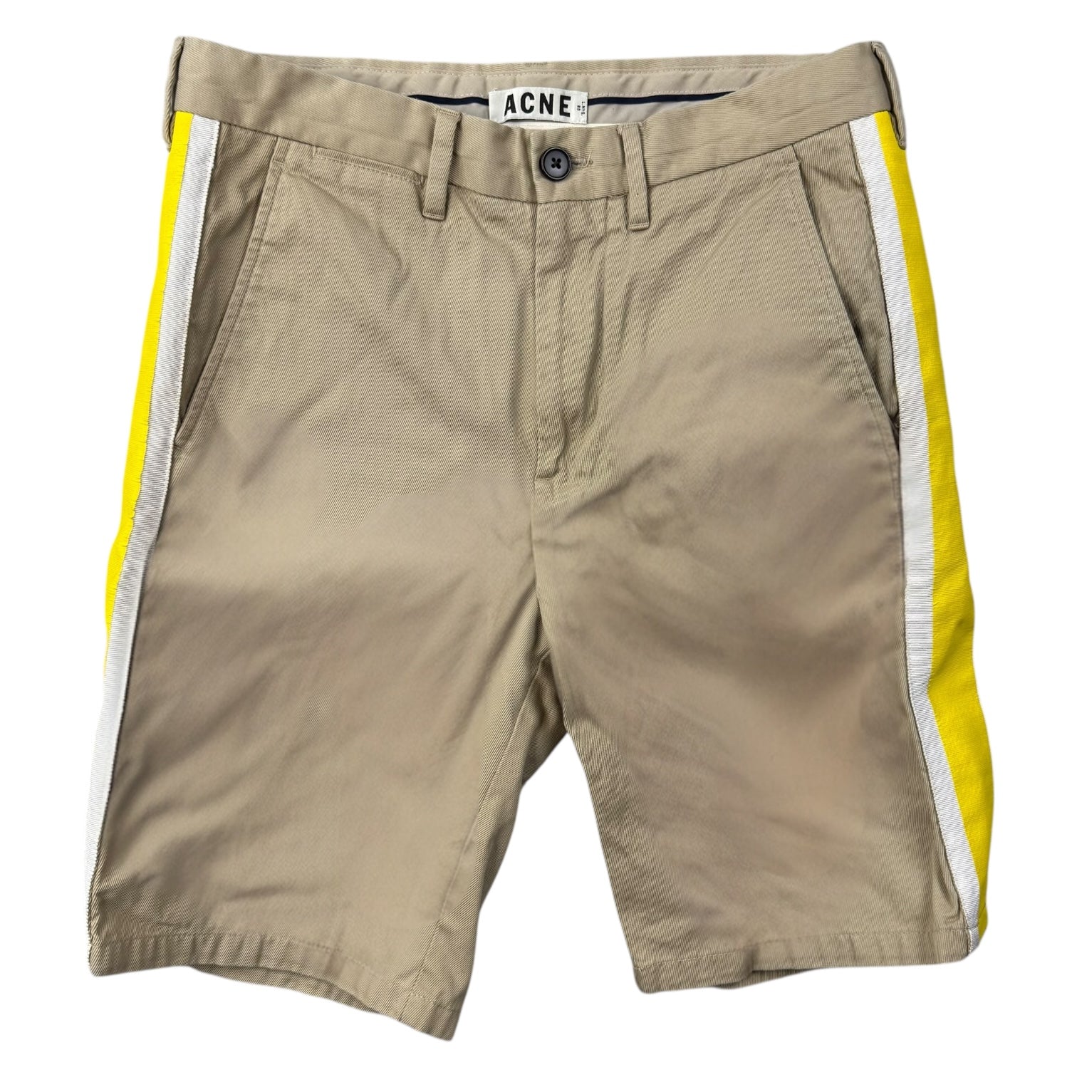 Acne Studios Gere Stripe Shorts Tan