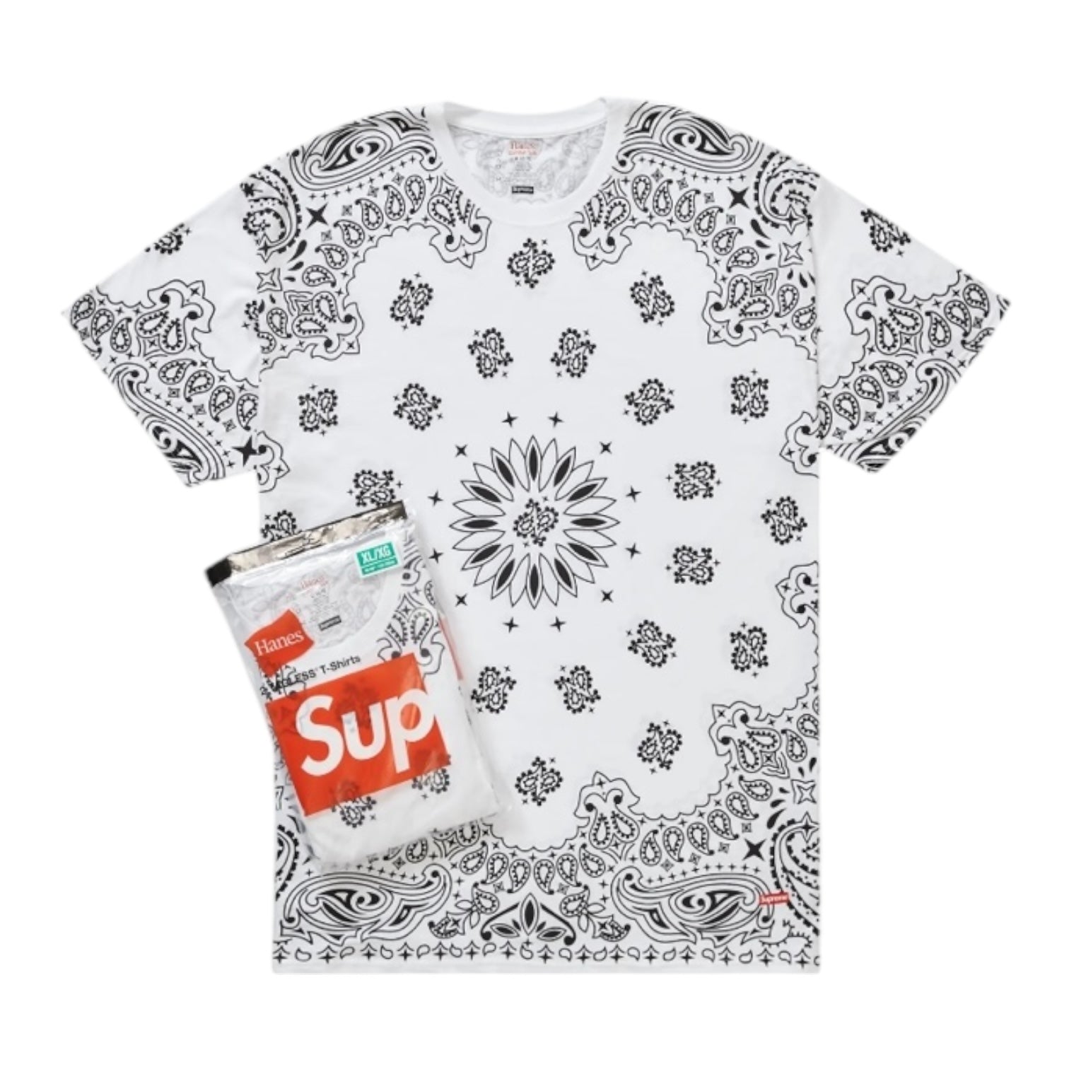 Supreme Bandana Tagless Tees (2 Pack) White