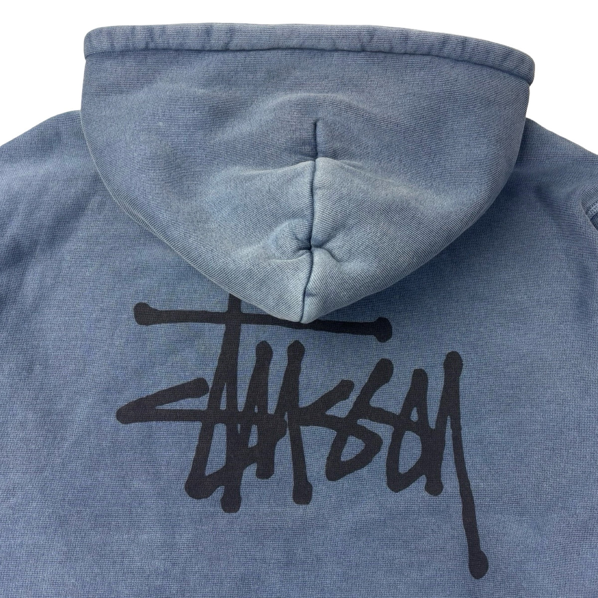 Stussy Pigment Dyed Pullover Hoodie Faded Blue