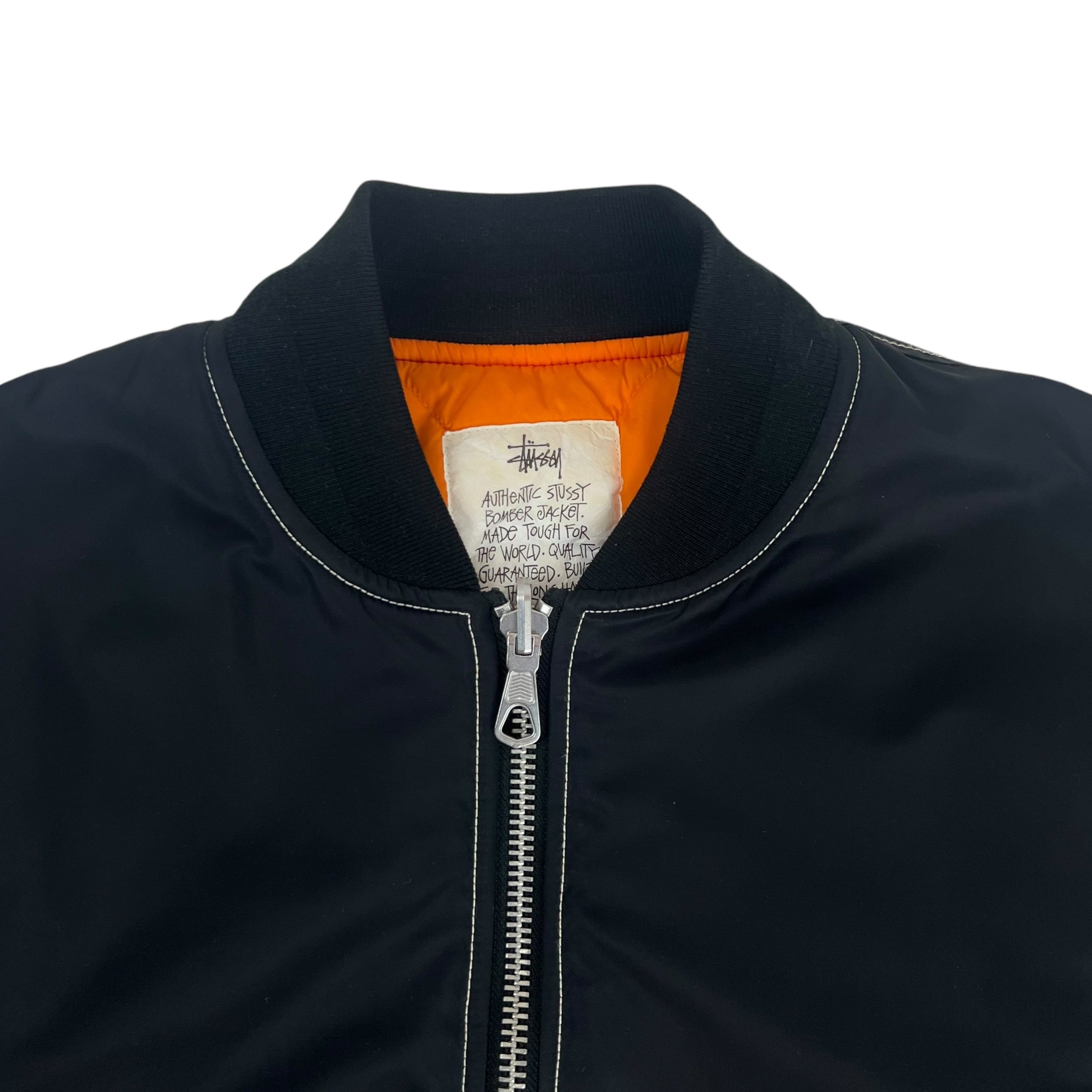 Stussy Built Reversible Bomber Jacket Black/Orange