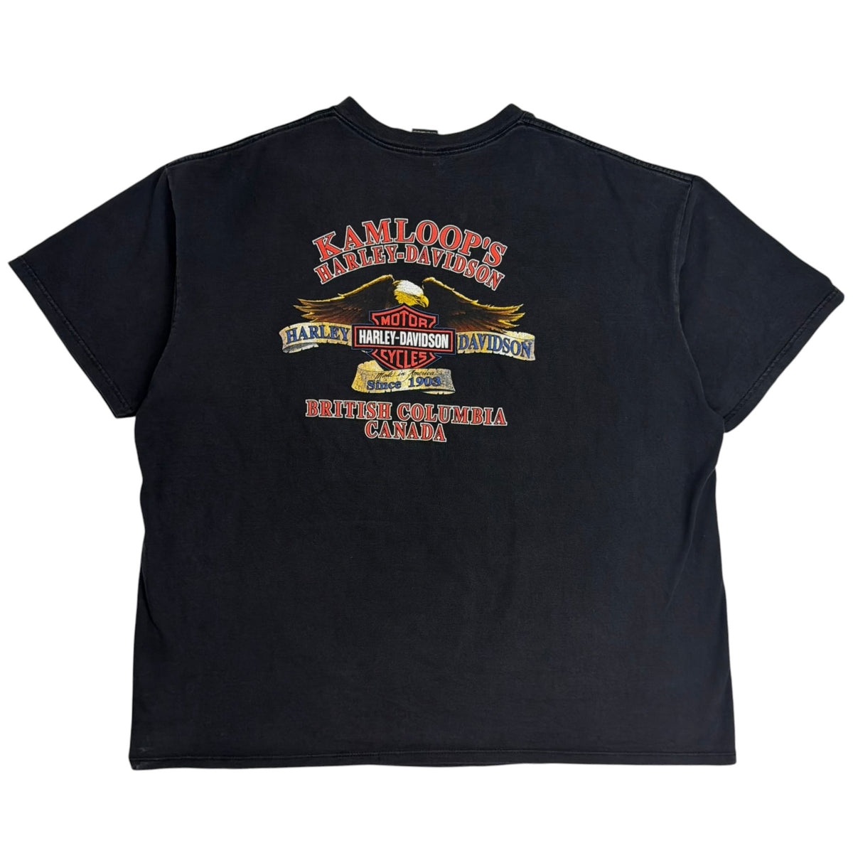 1995 Harley Davidson Dragon Vs Eagle Kamloops Tee Black