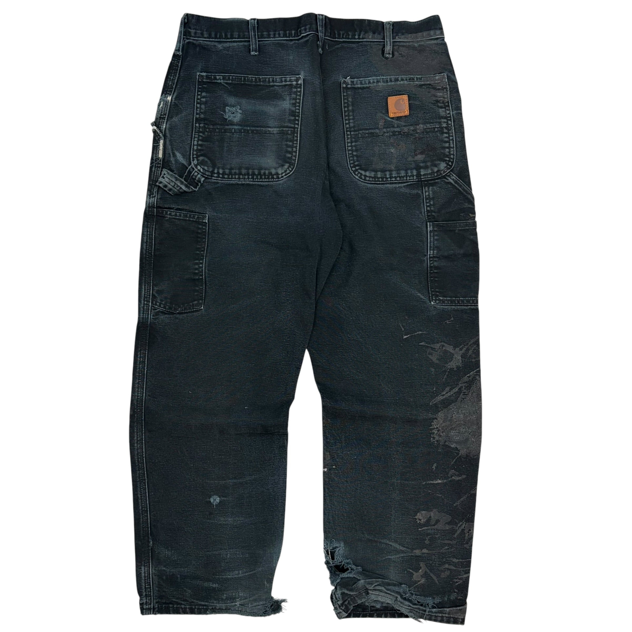 Vintage Carhartt Distressed Carpenter Pants Black