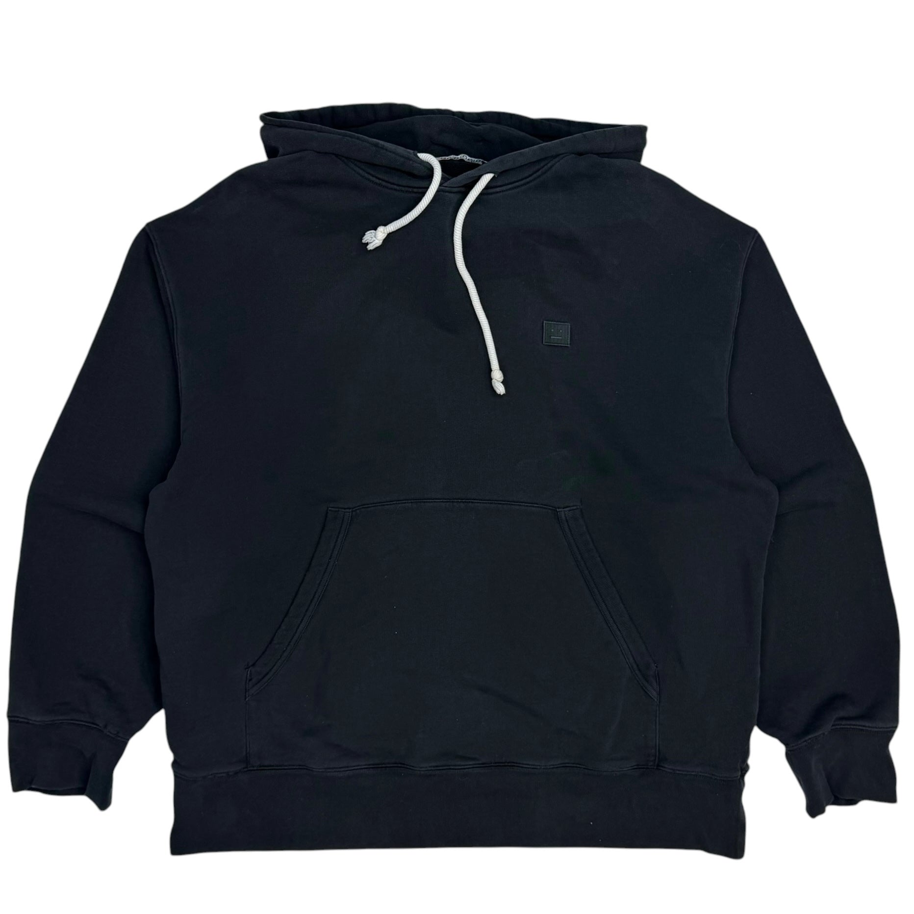 Acne Studios Face Patch Logo Hoodie Black