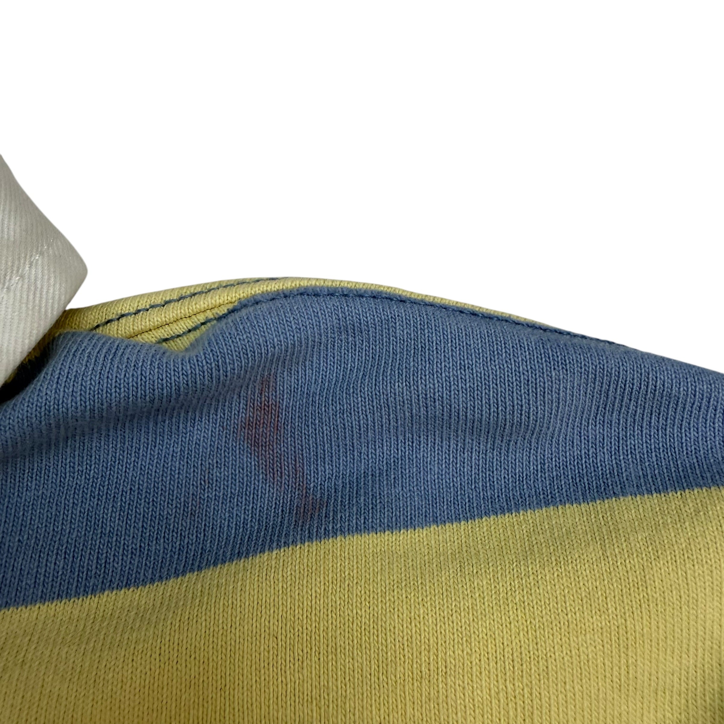 Vintage Polo Ralph Lauren Striped Rugby Longsleeve Polo Yellow/Blue