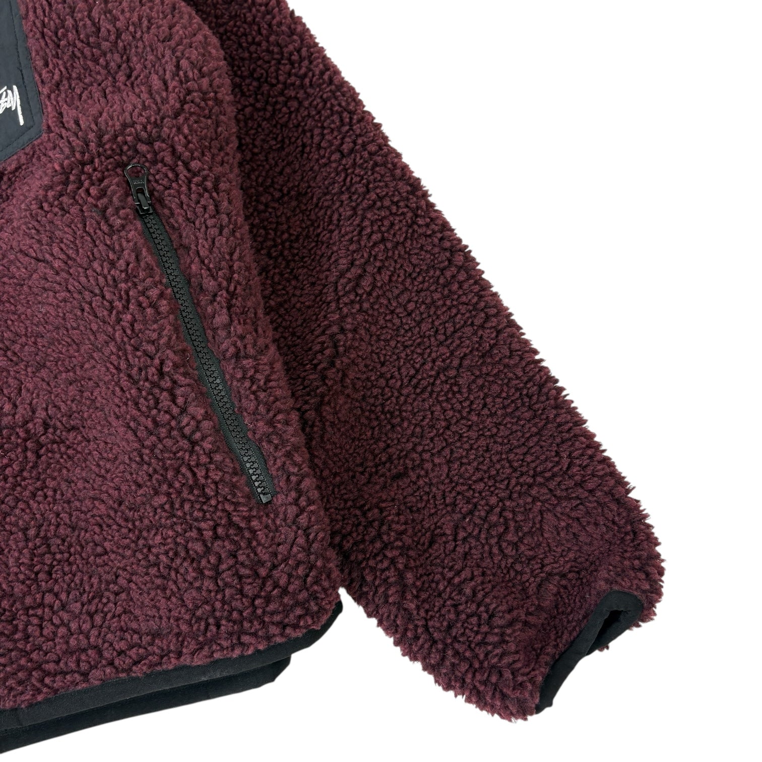 Stussy Sherpa Reversible Jacket Burgundy