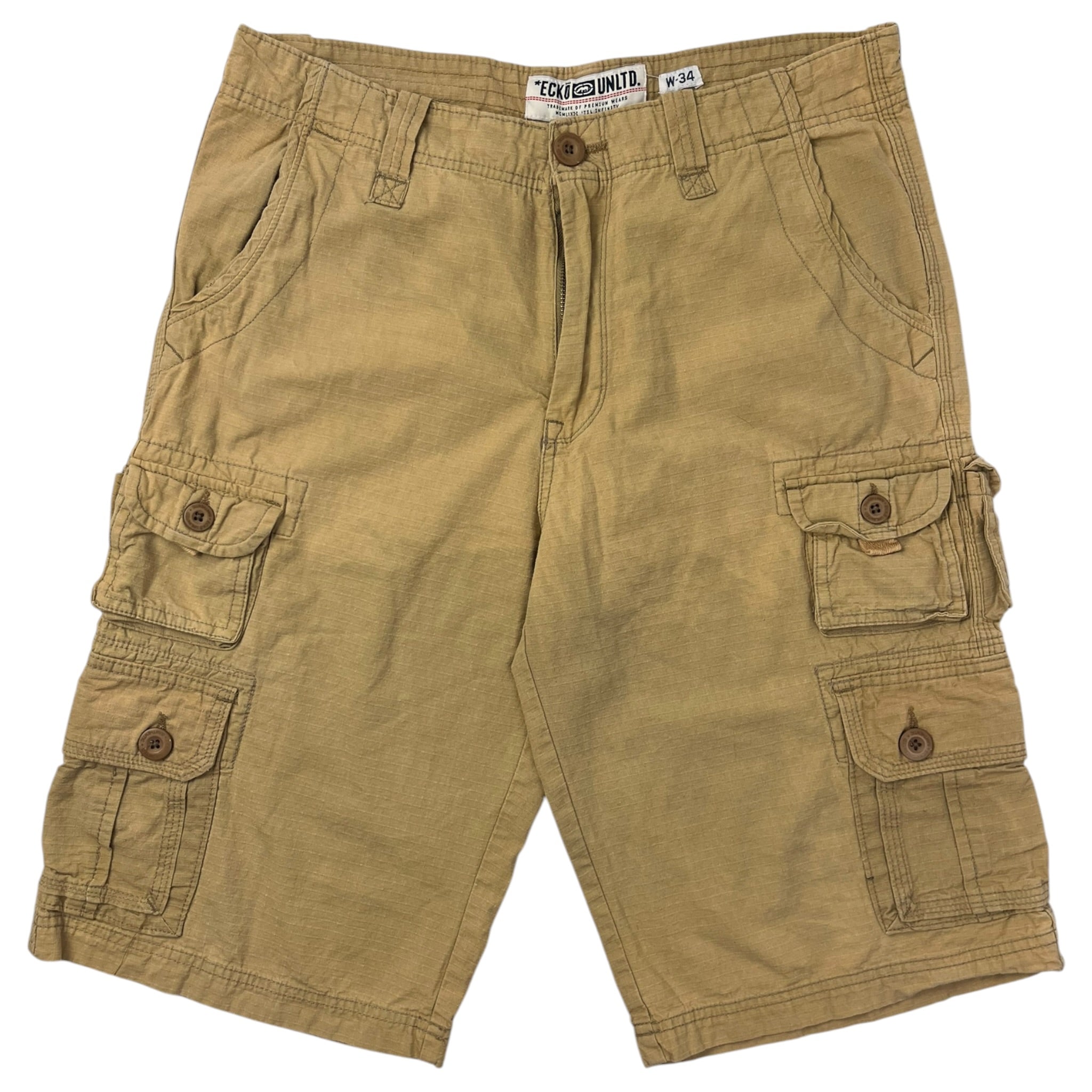 Vintage Y2K Ecko Unltd Beige Cargo Shorts
