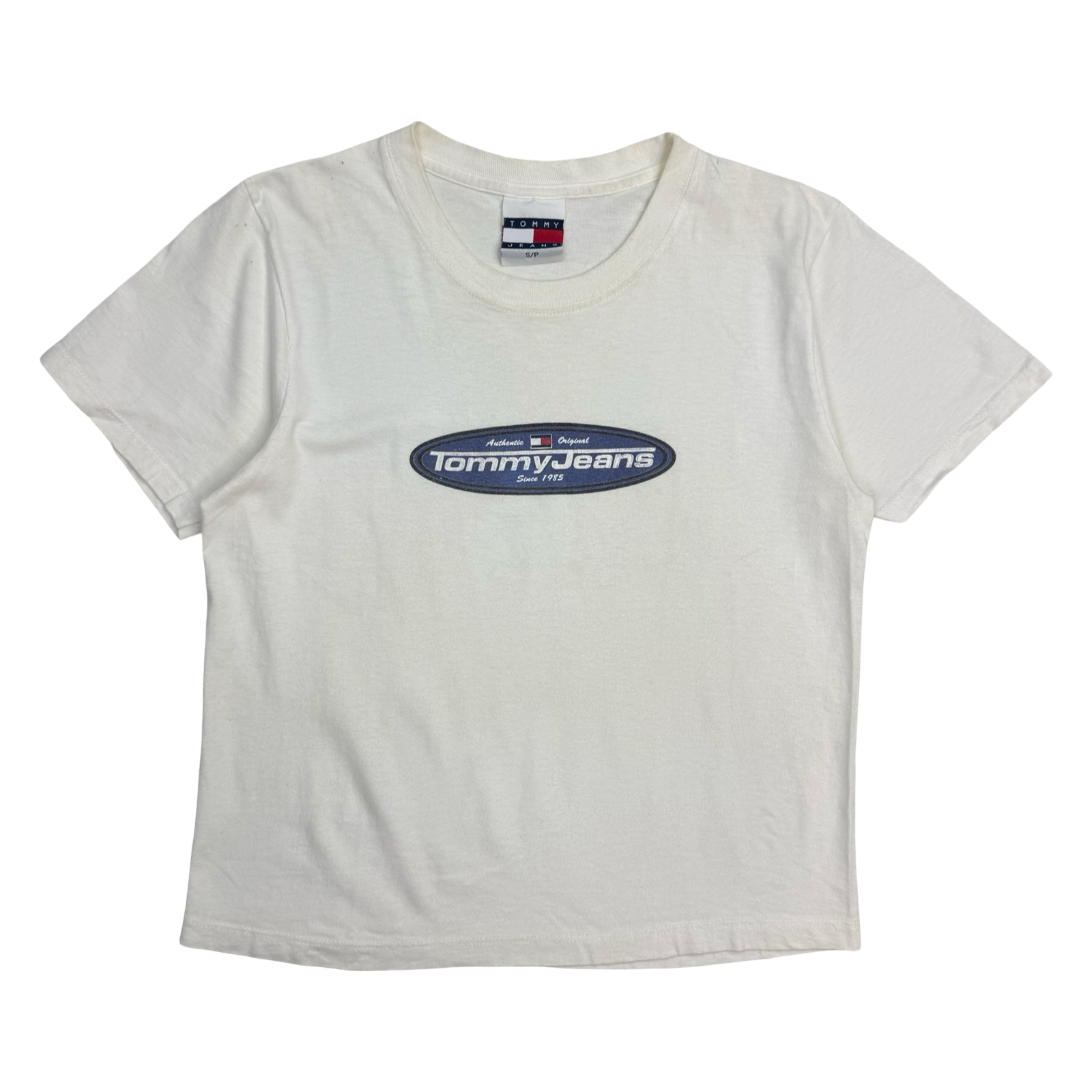 (W) Vintage Tommy Hilfiger Baby Tee White