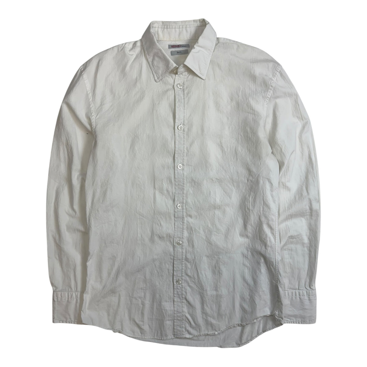 Kenzo Slim Fit Button Up Shirt White