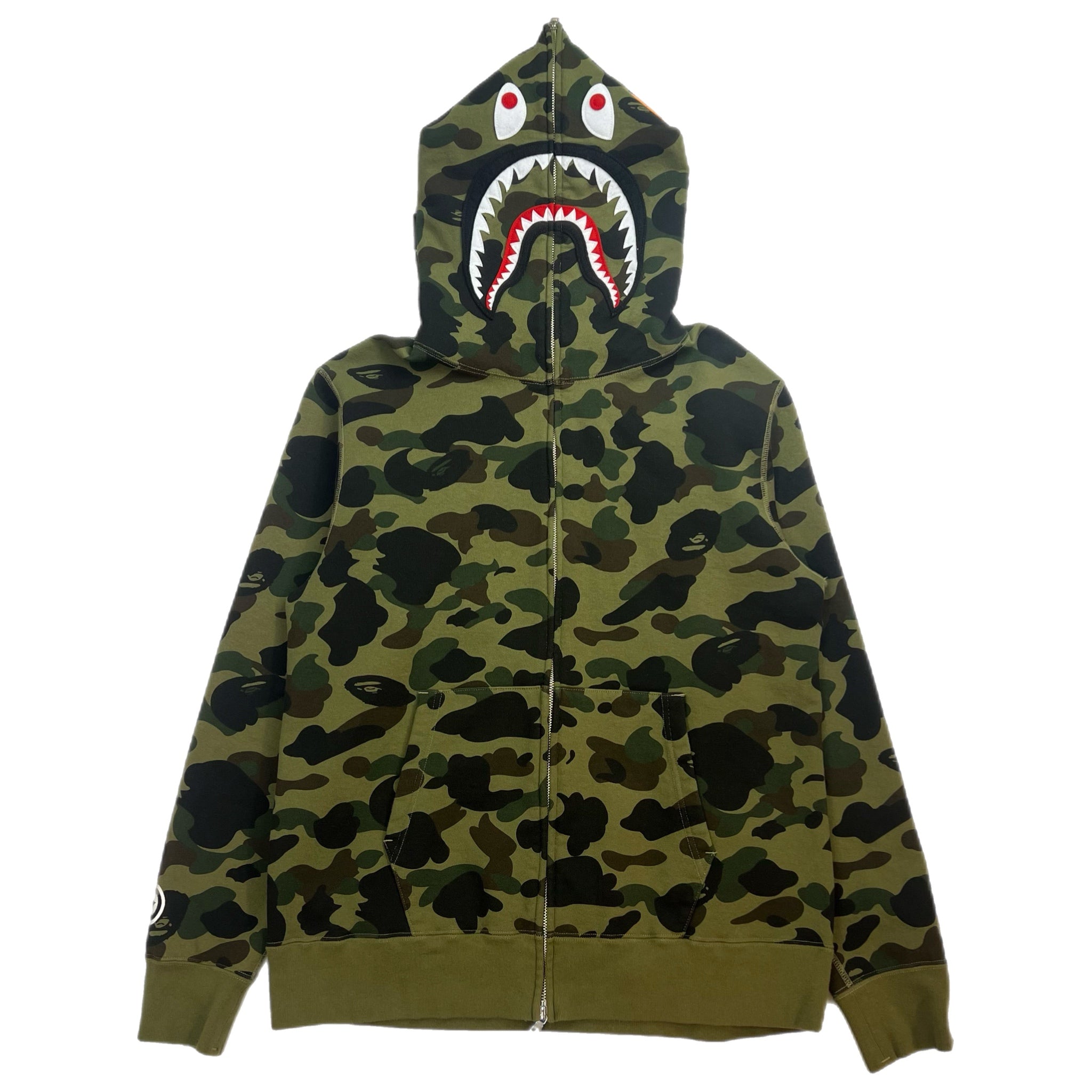 Bape 1st Camo Green Full-Zip Shark Hoodie