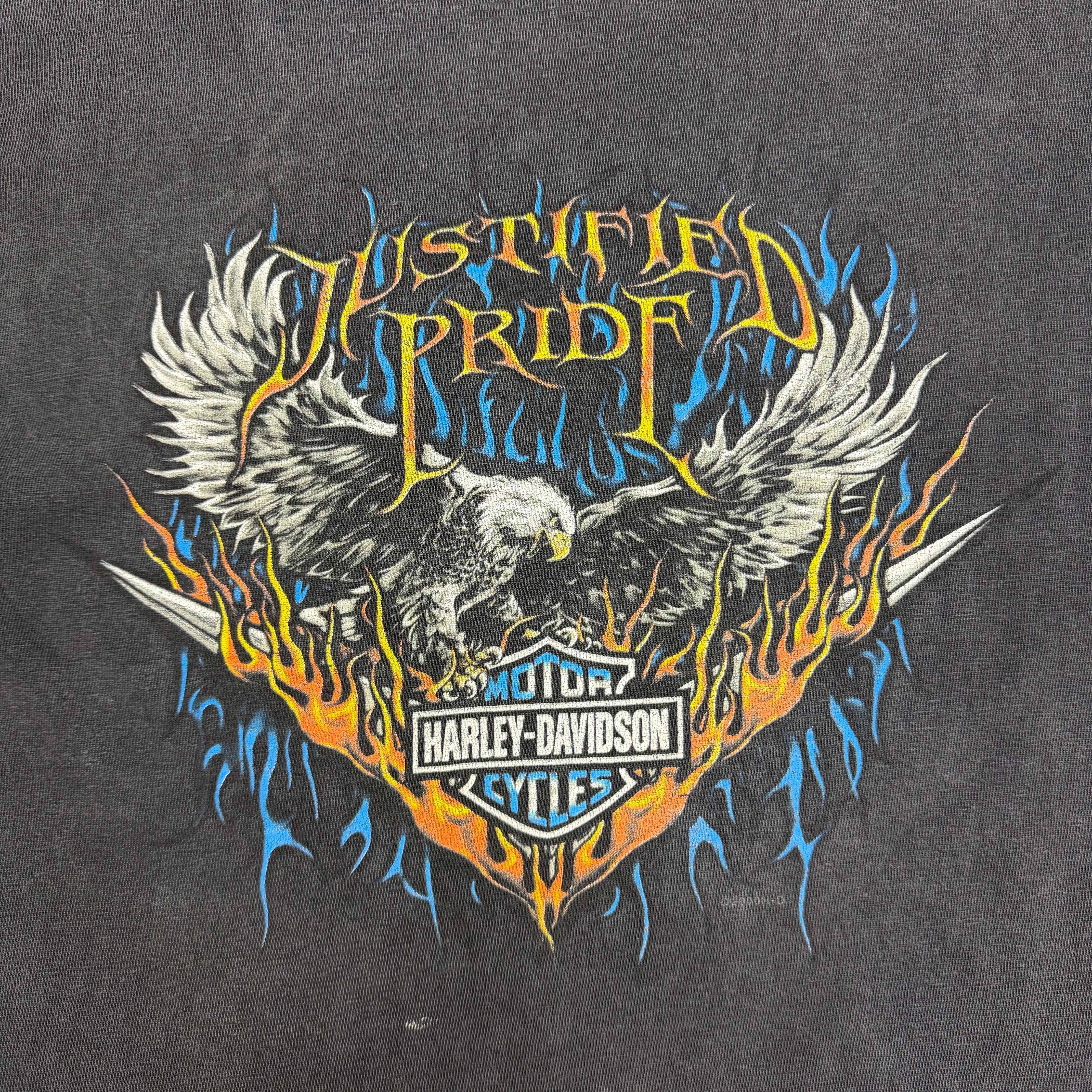 2000 Harley Davidson Justified Pride Tee Faded Black