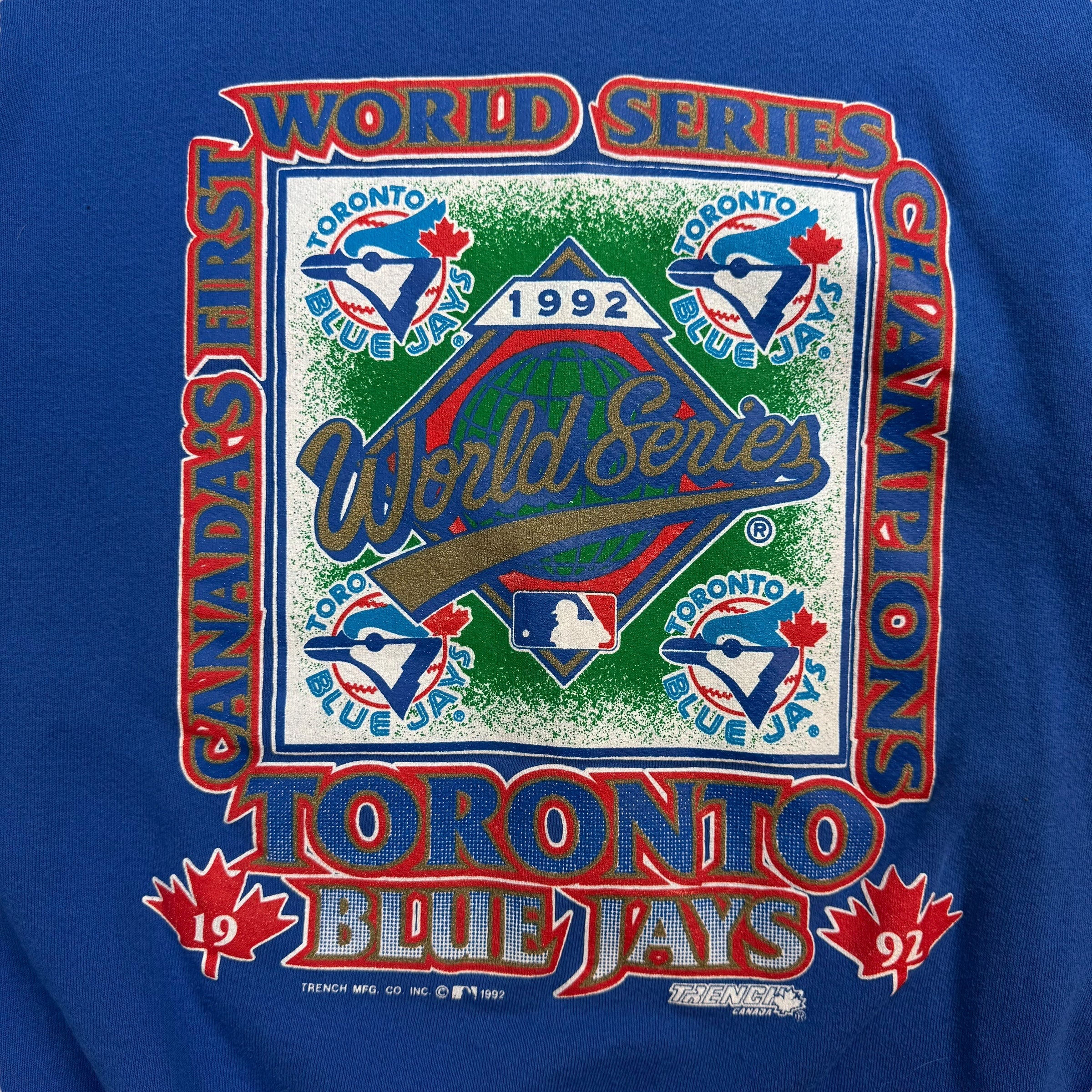 1992 Toronto Blue Jays World Series Crewneck Blue