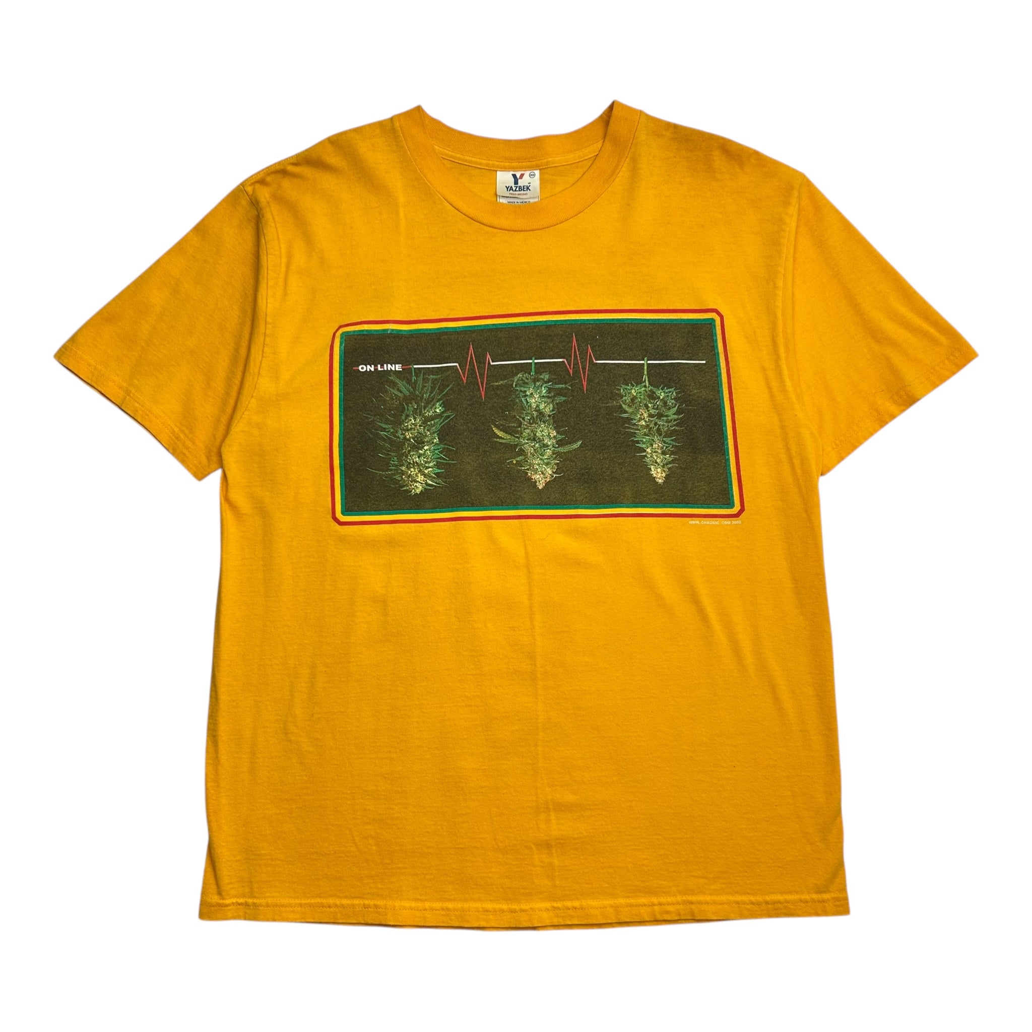 2002 Chronic On Line Tee Yellow