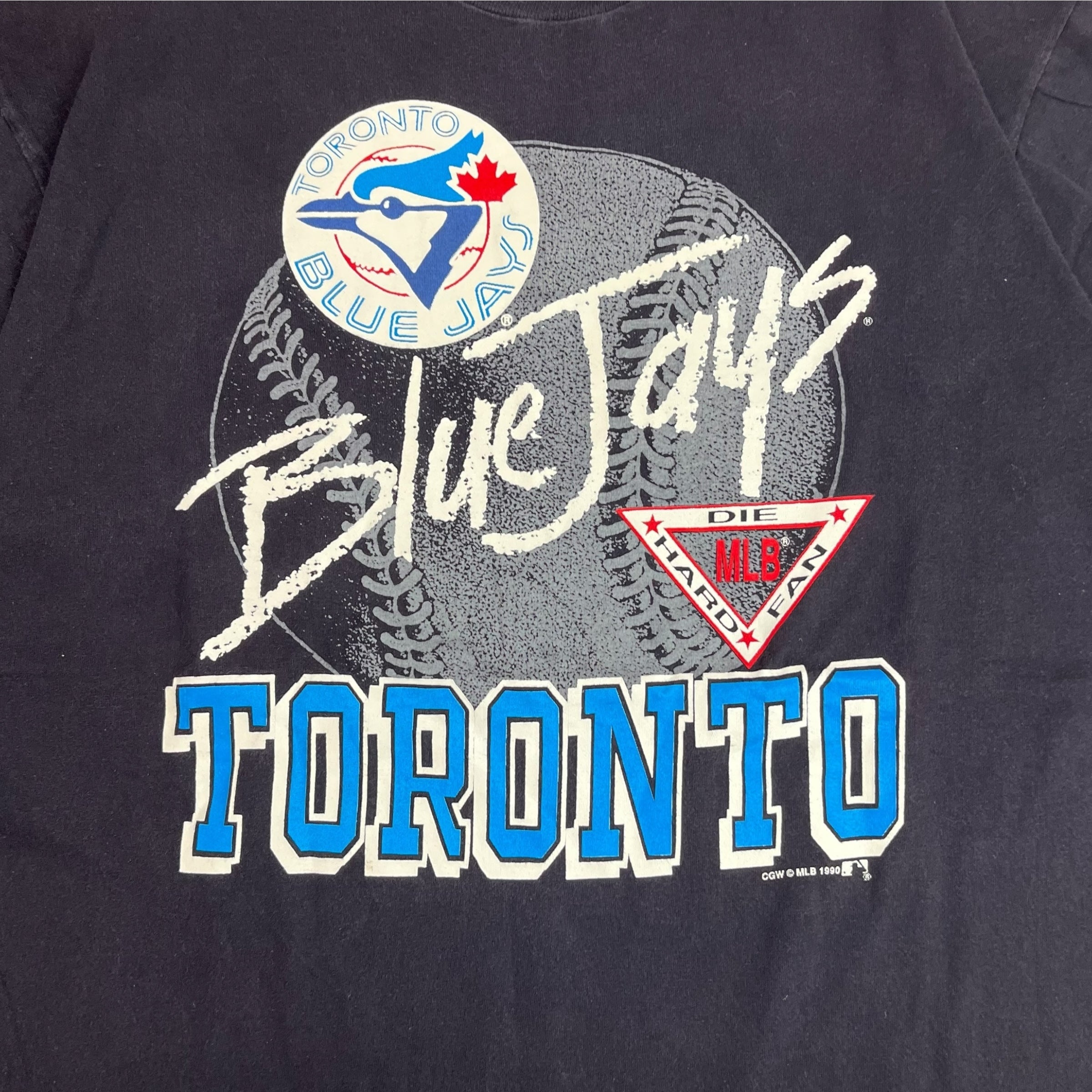 1990 Toronto Blue Jays “Die Hard Fan” Tee Black