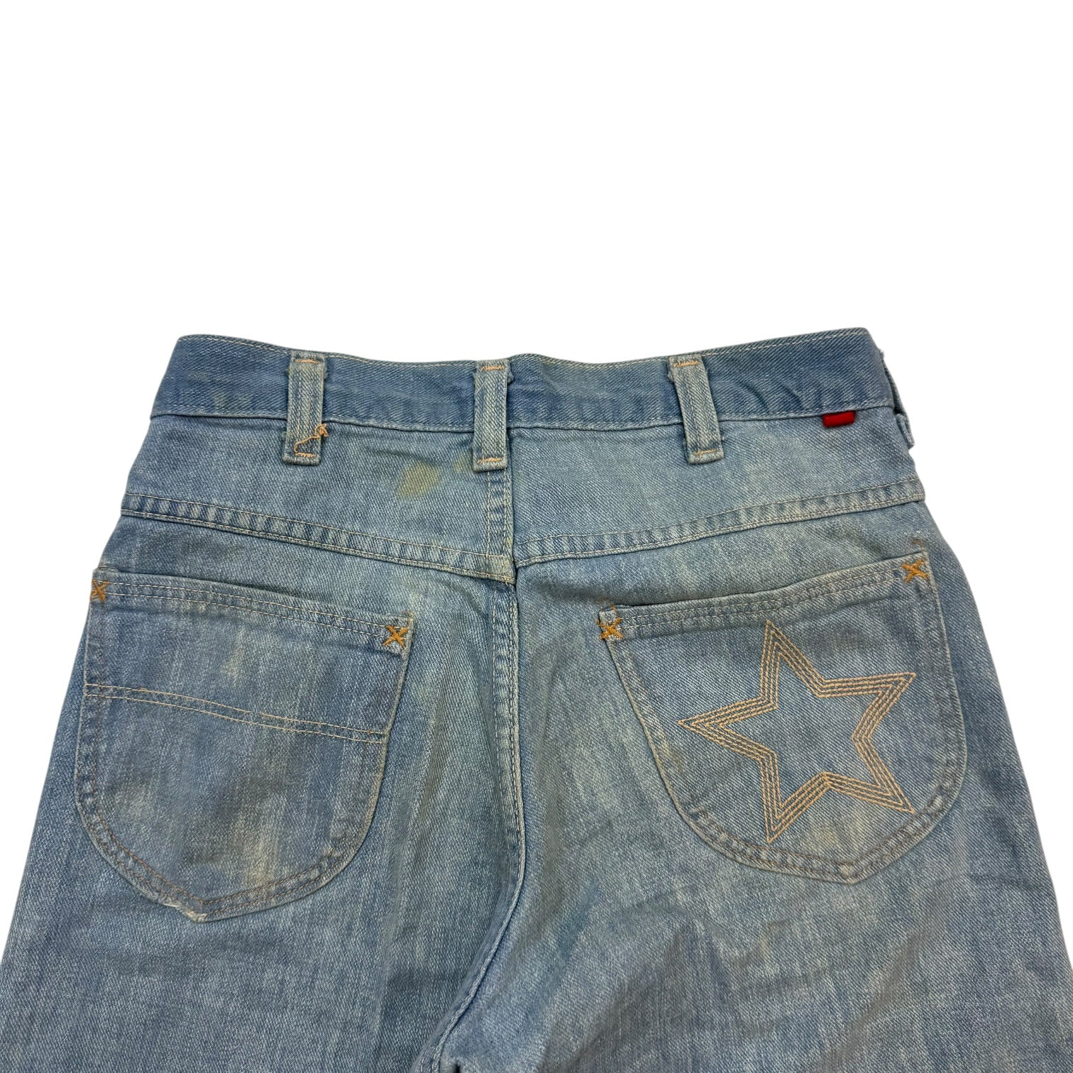 (W) Vintage Flared Denim Pants Medium Blue