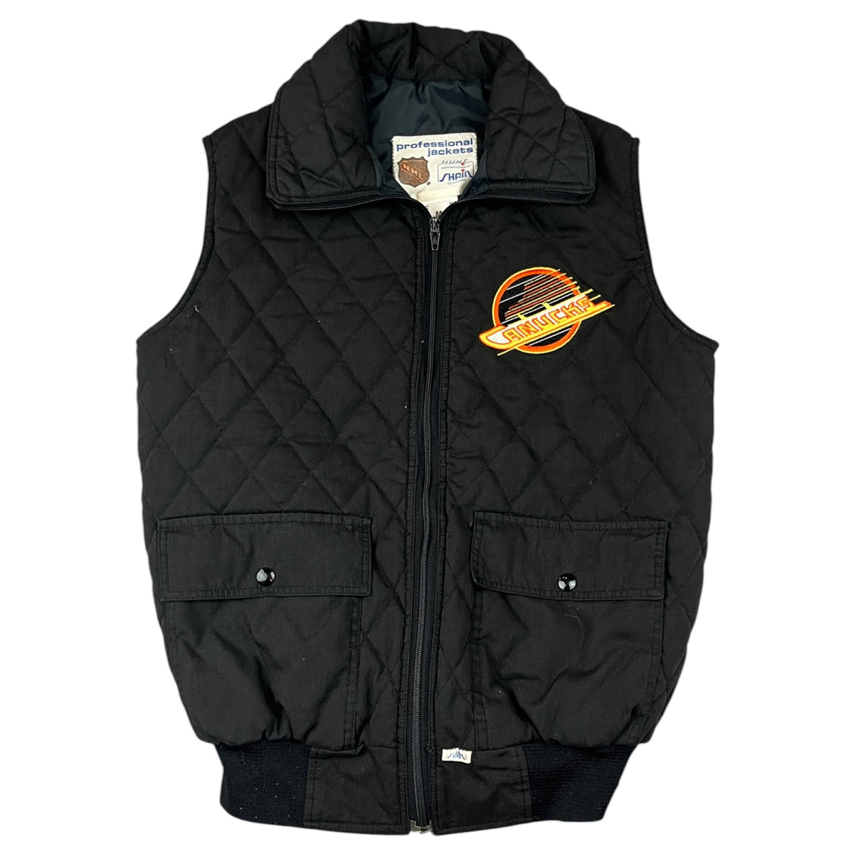 Vintage Vancouver Canucks Quilted Puffer Vest