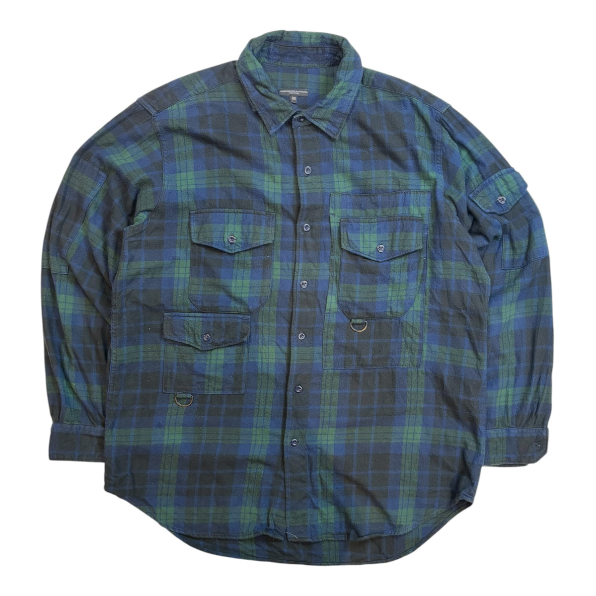 Engineered Garments Trail Button-Up Blackwatch Cotton Flannel