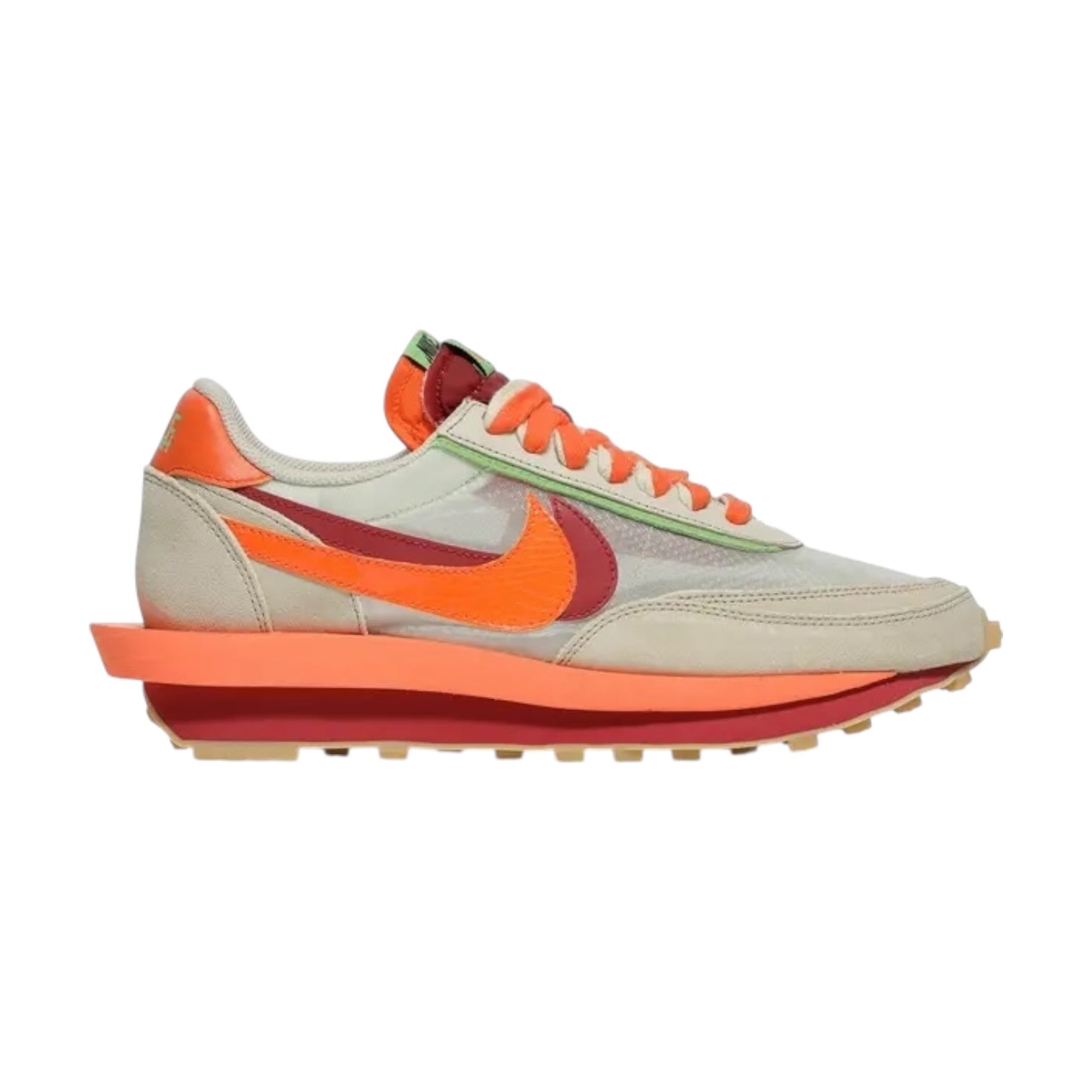 Nike X Sacai X Clot LDWaffle Orange Blaze/Deep Red