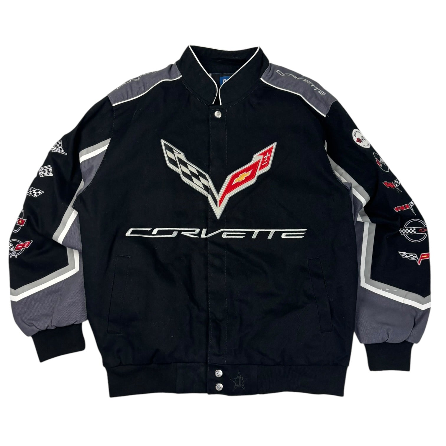 Corvette JH Design Nascar Jacket Black