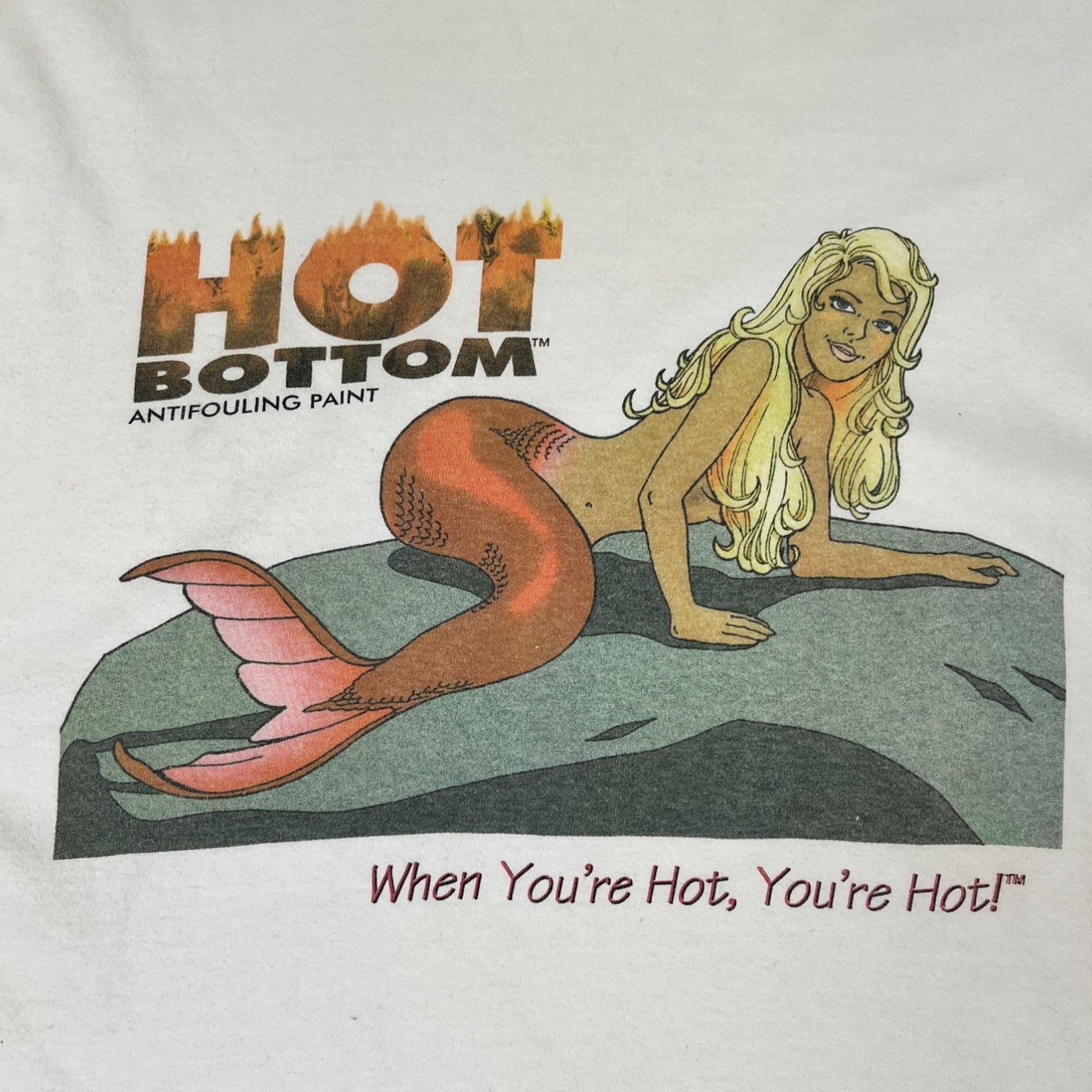 Vintage Mermaid Hot Bottom Antifouling Paint Graphic T-Shirt