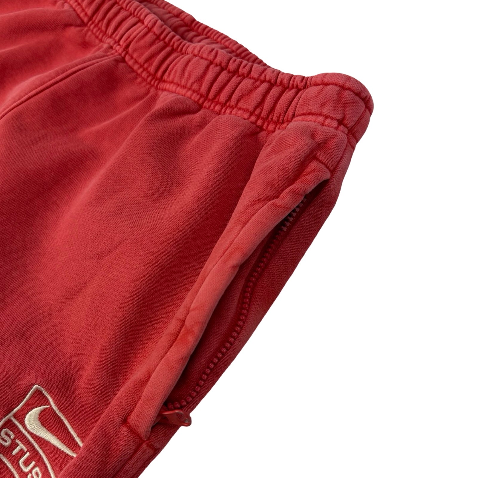 Stussy x Nike Pigment Dyed Fleece Sweatpants Habenero Red