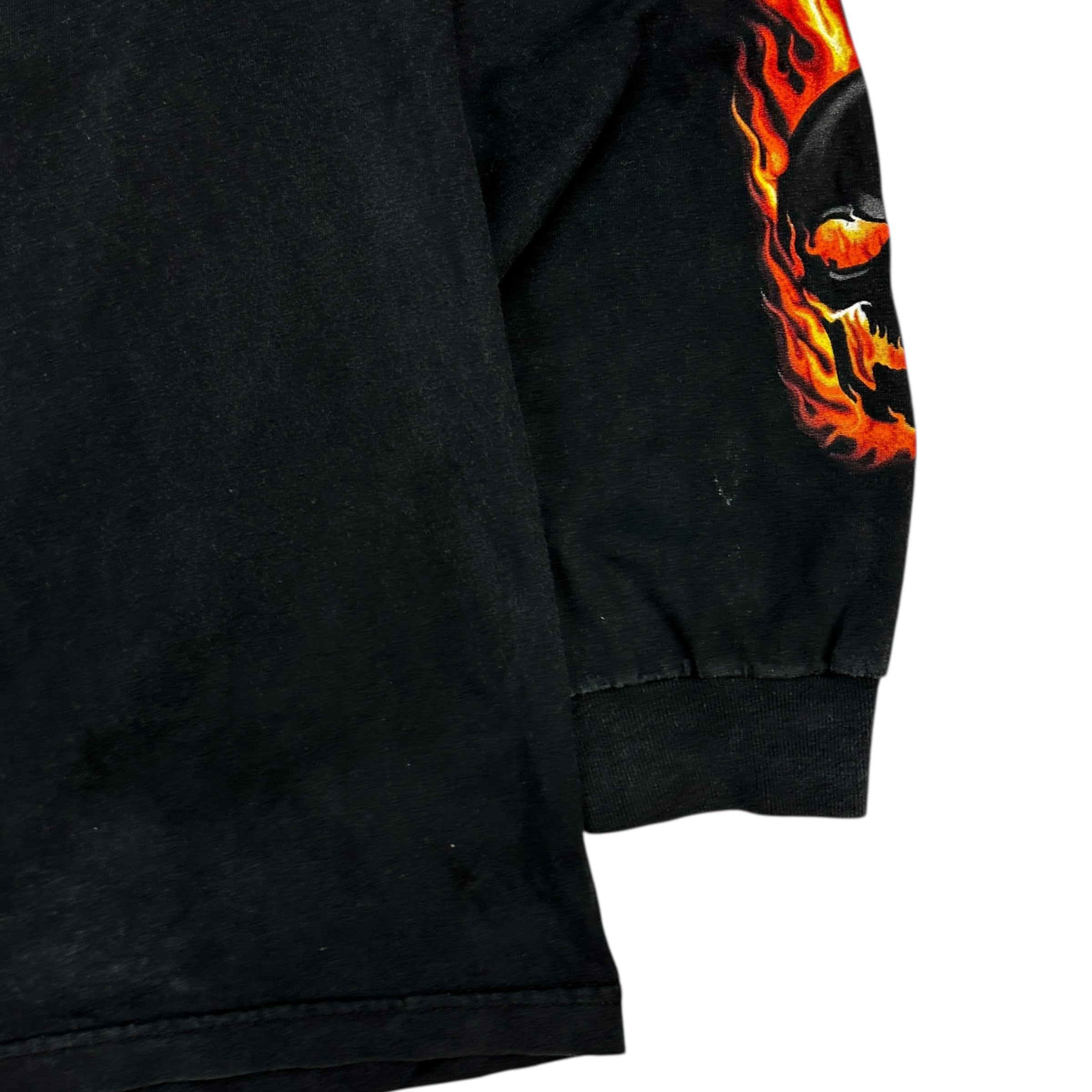 2006 Skull Flames Tee Black