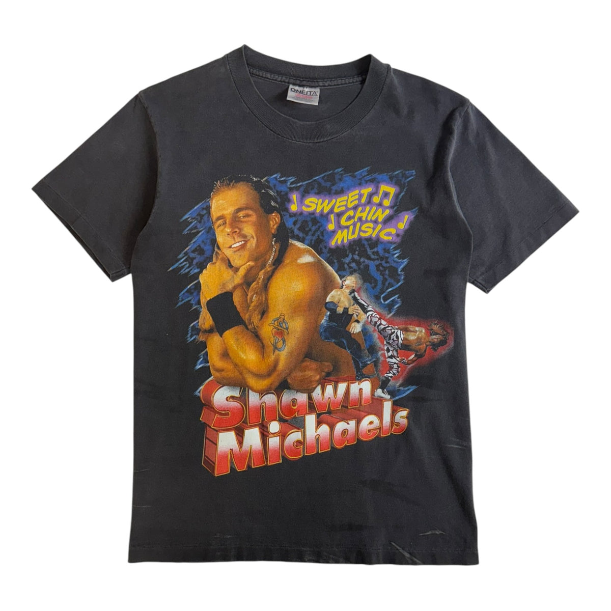 Vintage 1990s WWF Shawn Michaels Sweet Chin Music Black