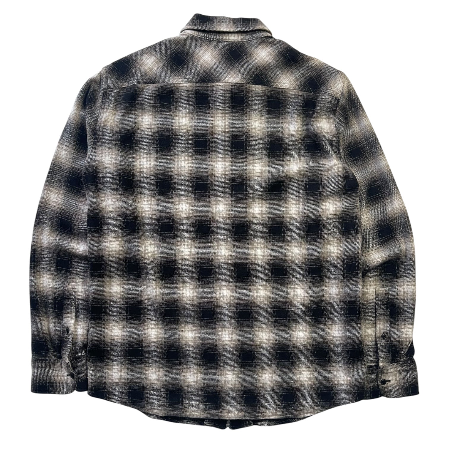 OVO Zip Up Shadow Plaid Shirt