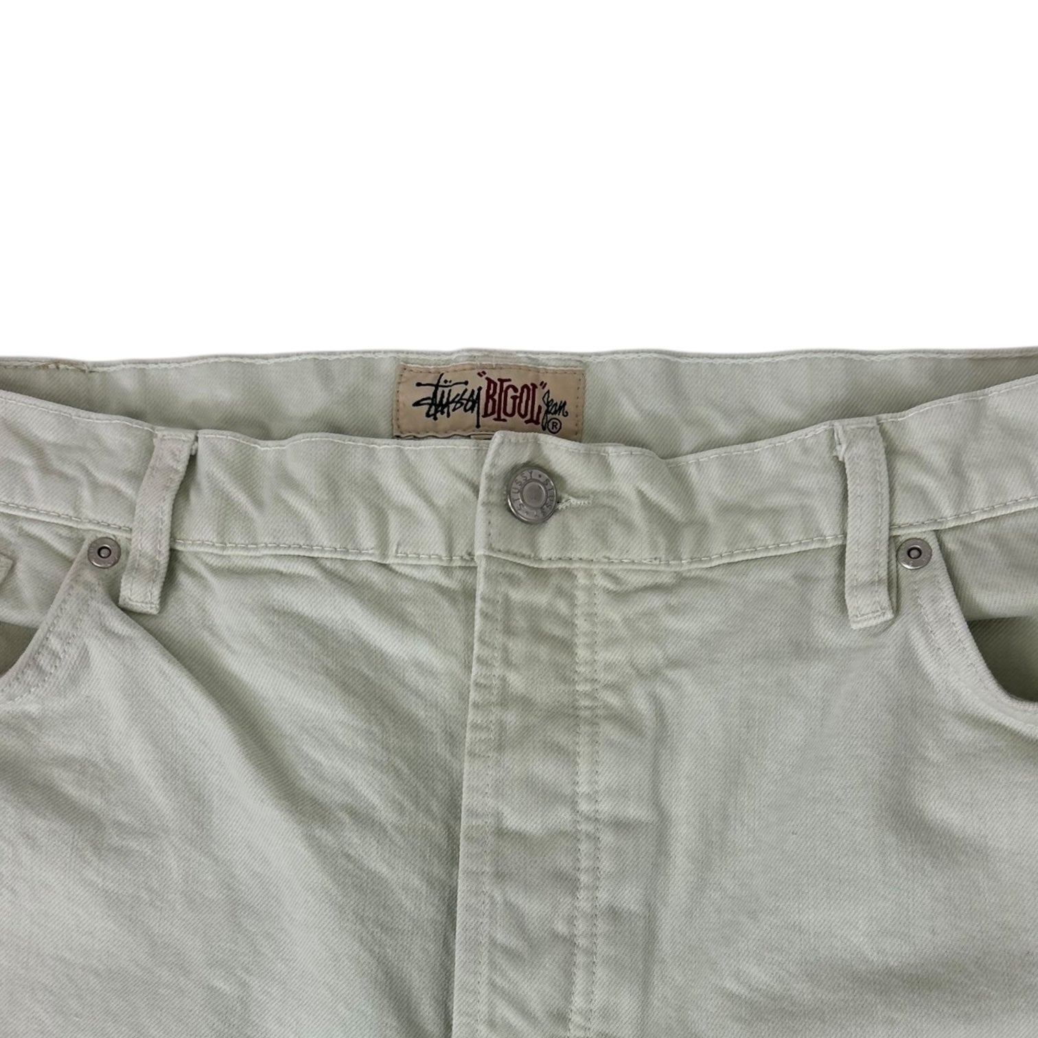 Stussy Hemmed Big Ol’ Jean White