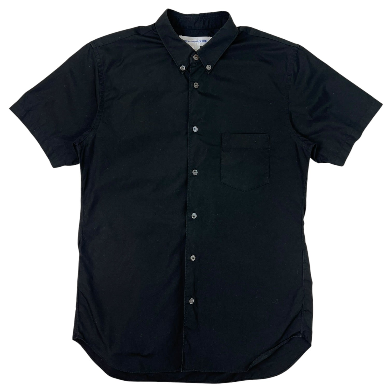 CDG Short Sleeve Button Up Shirt Black